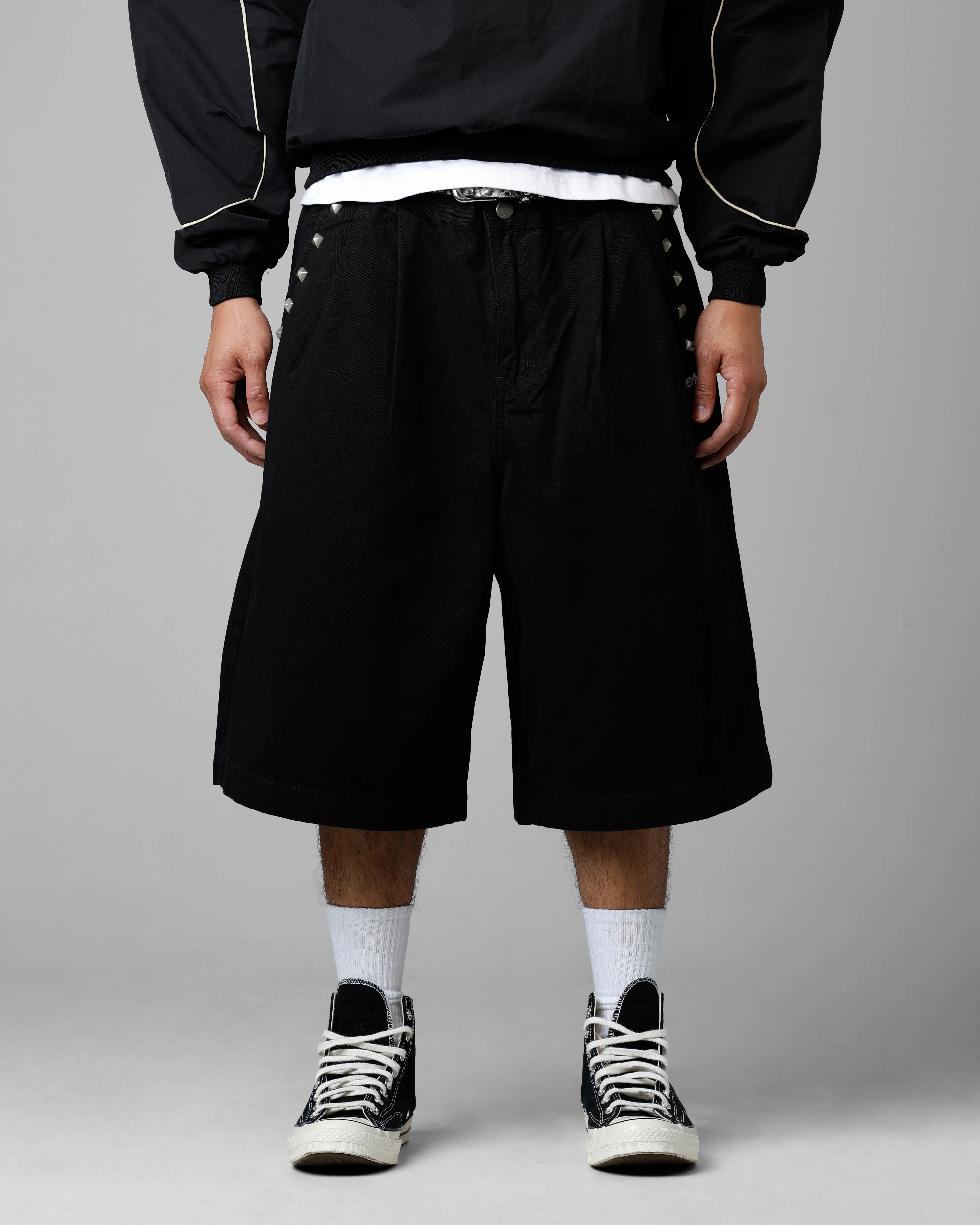 3 Quarter Shorts Black