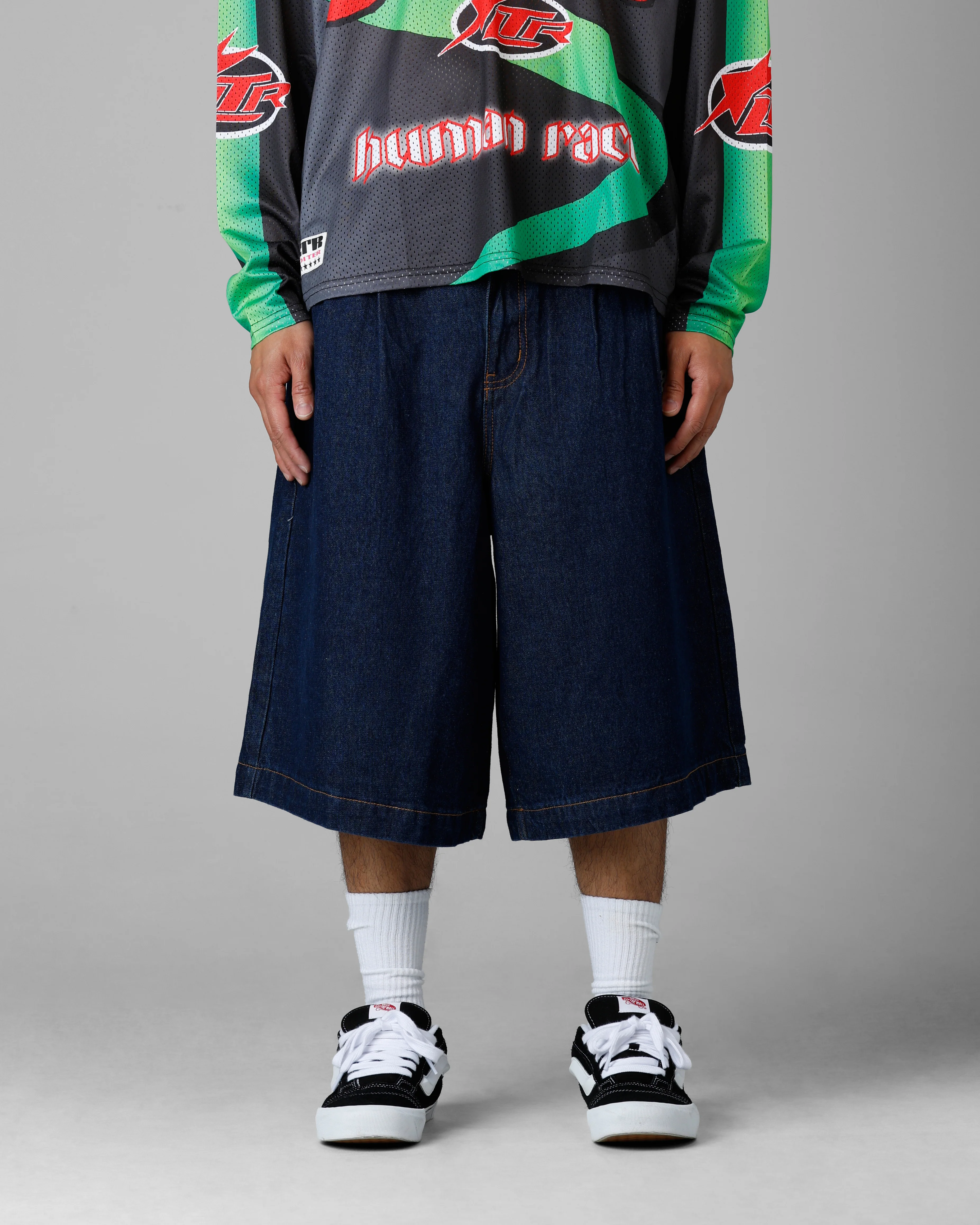3 Quarter Shorts Dark Indigo
