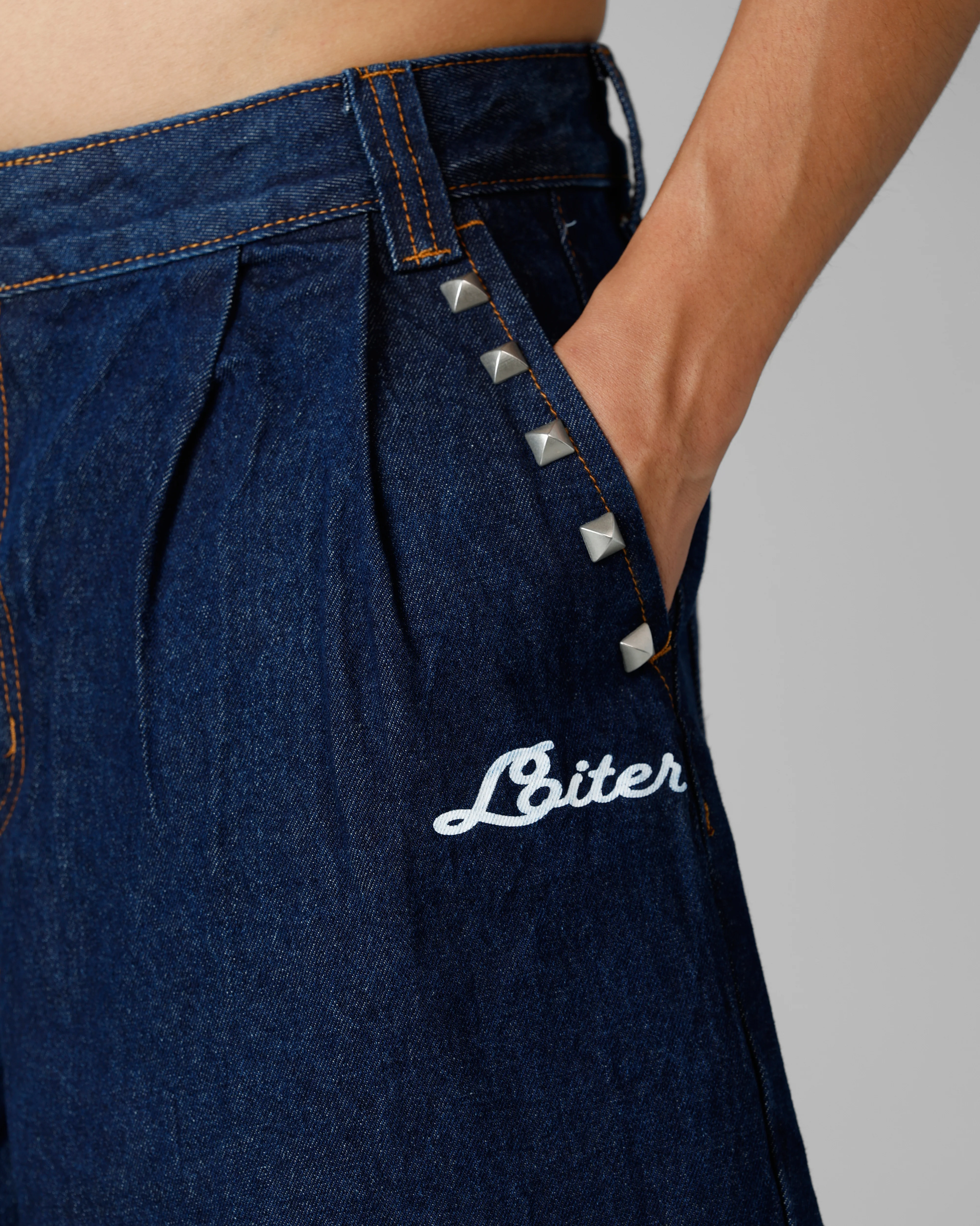 3 Quarter Shorts Dark Indigo - Image 5
