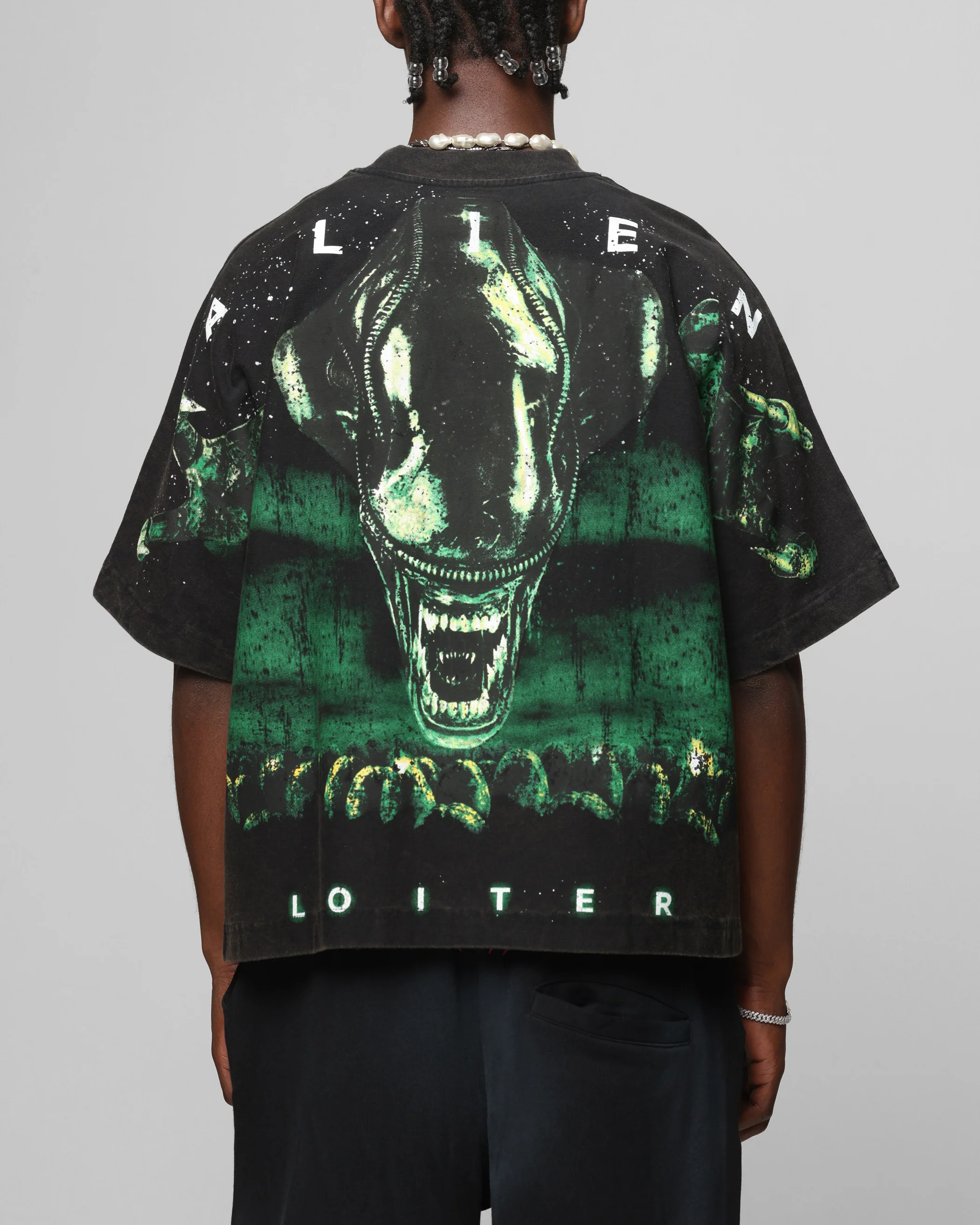 Loiter Alien Boxy T-Shirt Washed Black