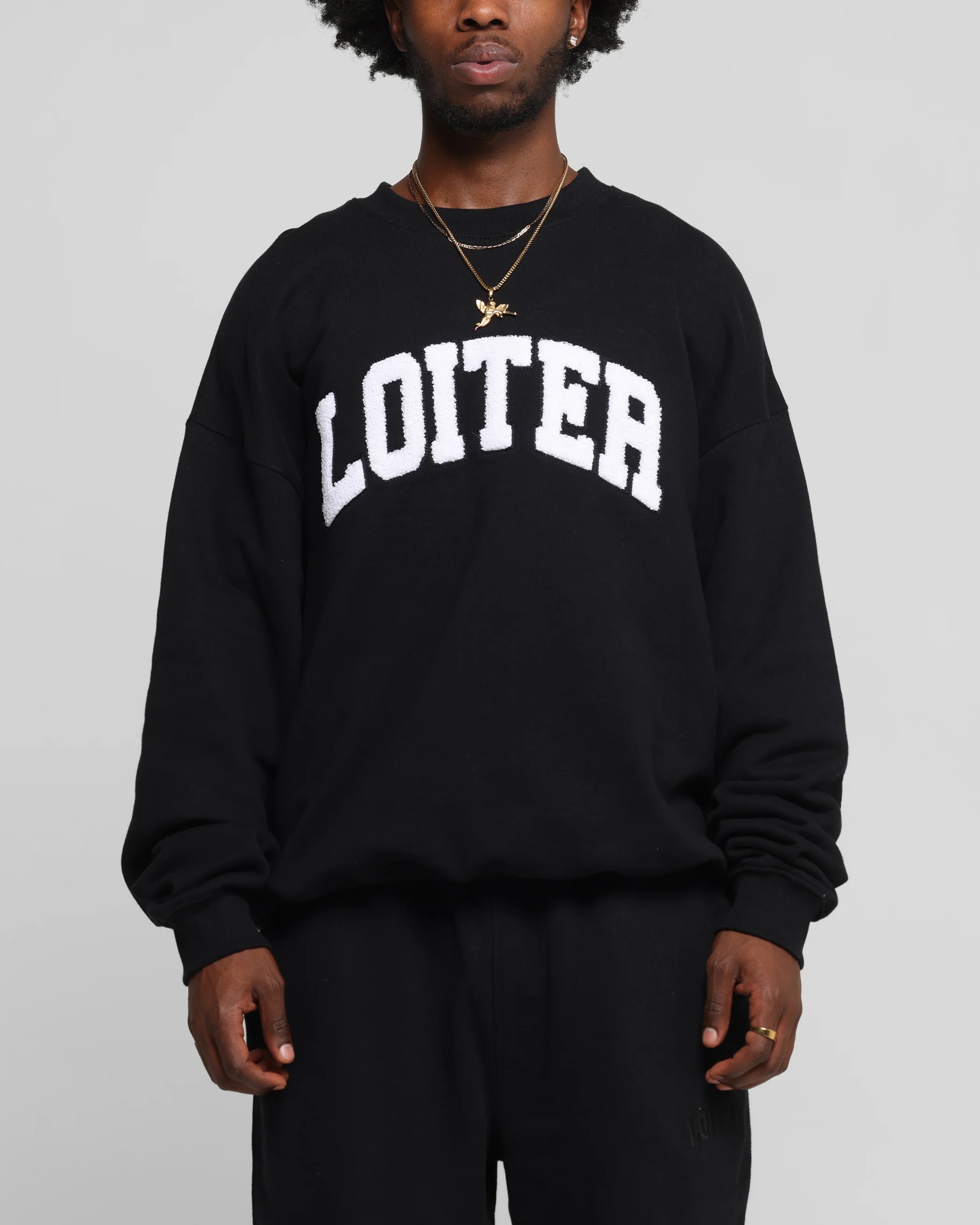 Loiter Arch Premium Crewneck Black