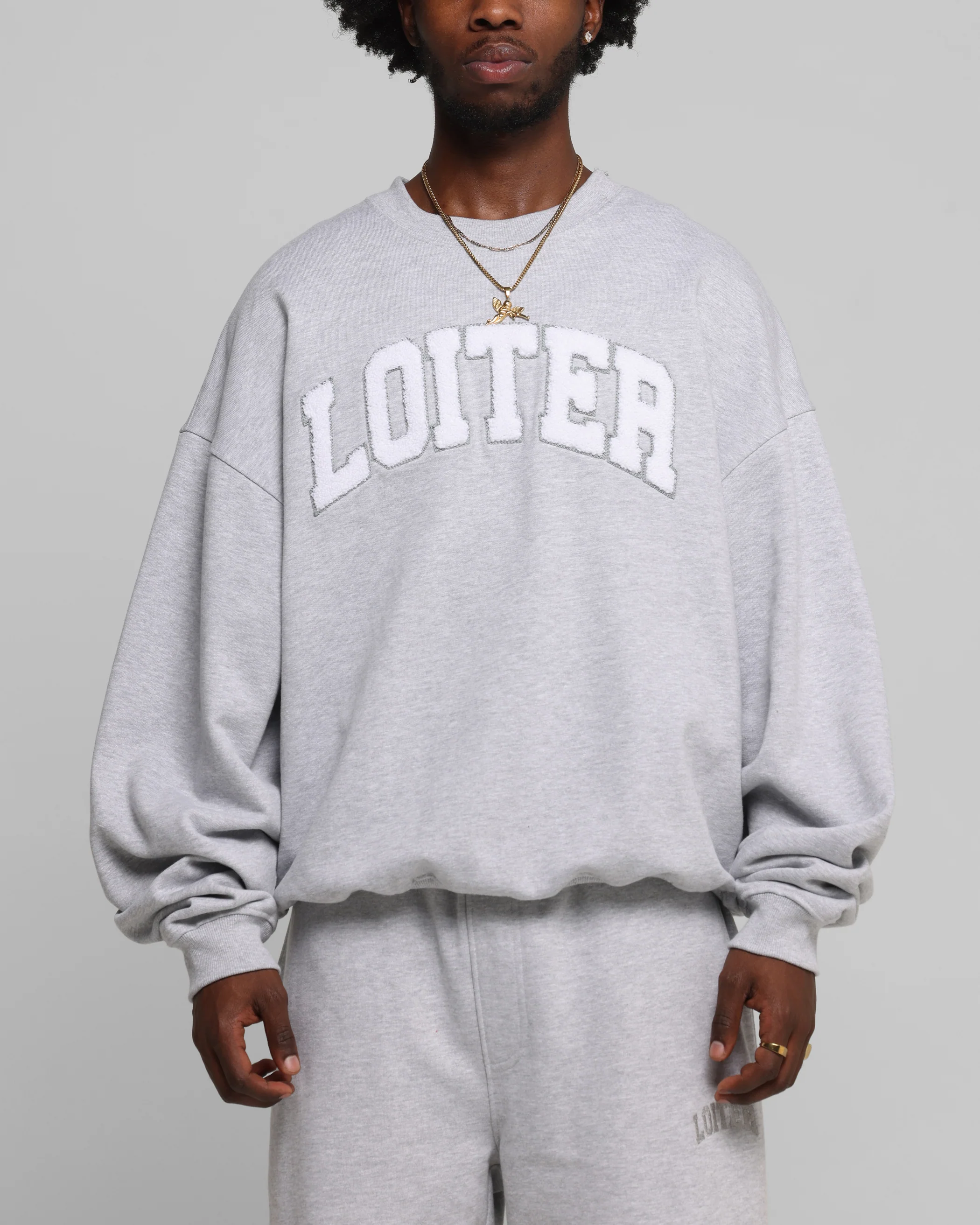 Loiter Arch Premium Crewneck Grey