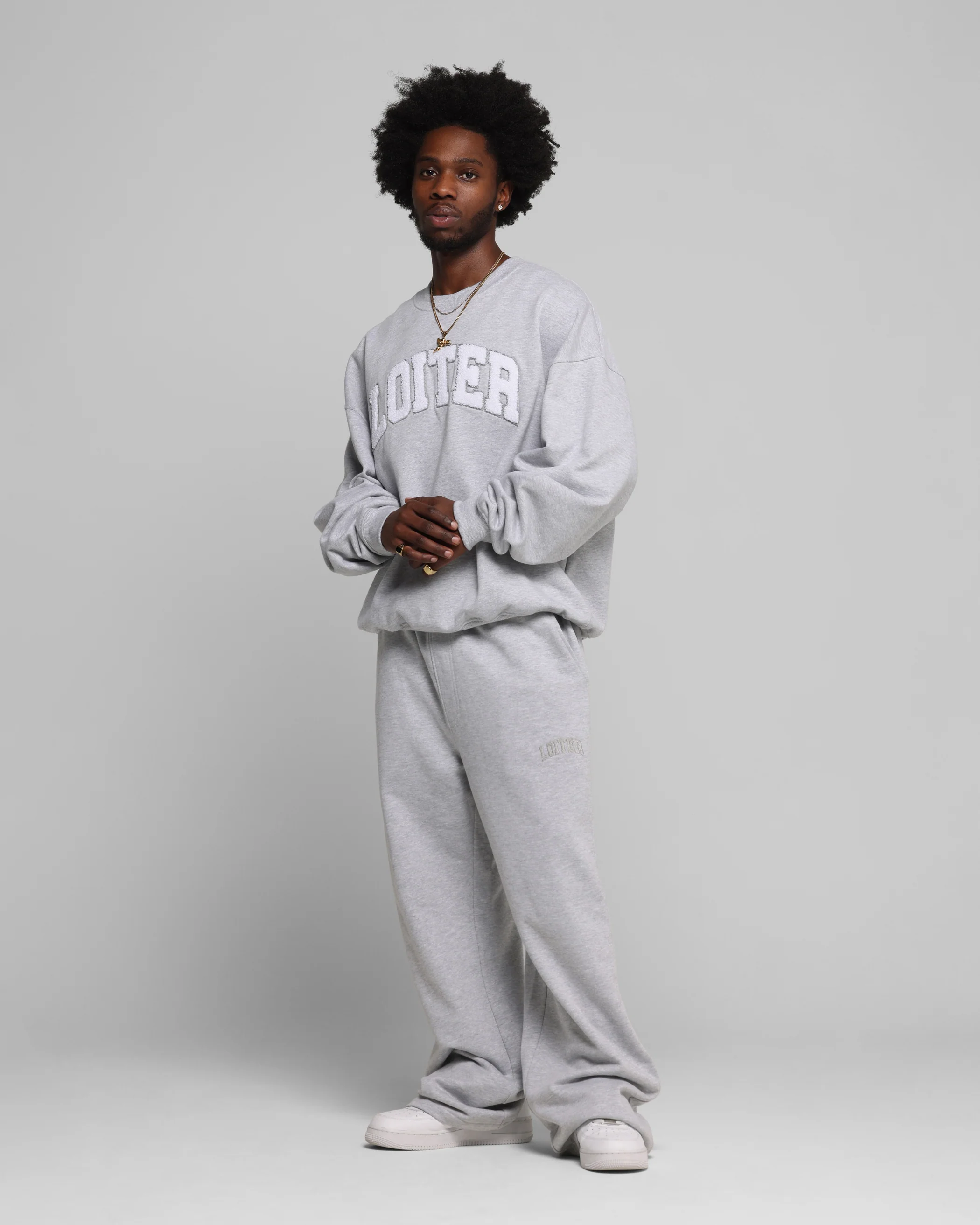 Loiter Arch Premium Crewneck Grey - Image 2