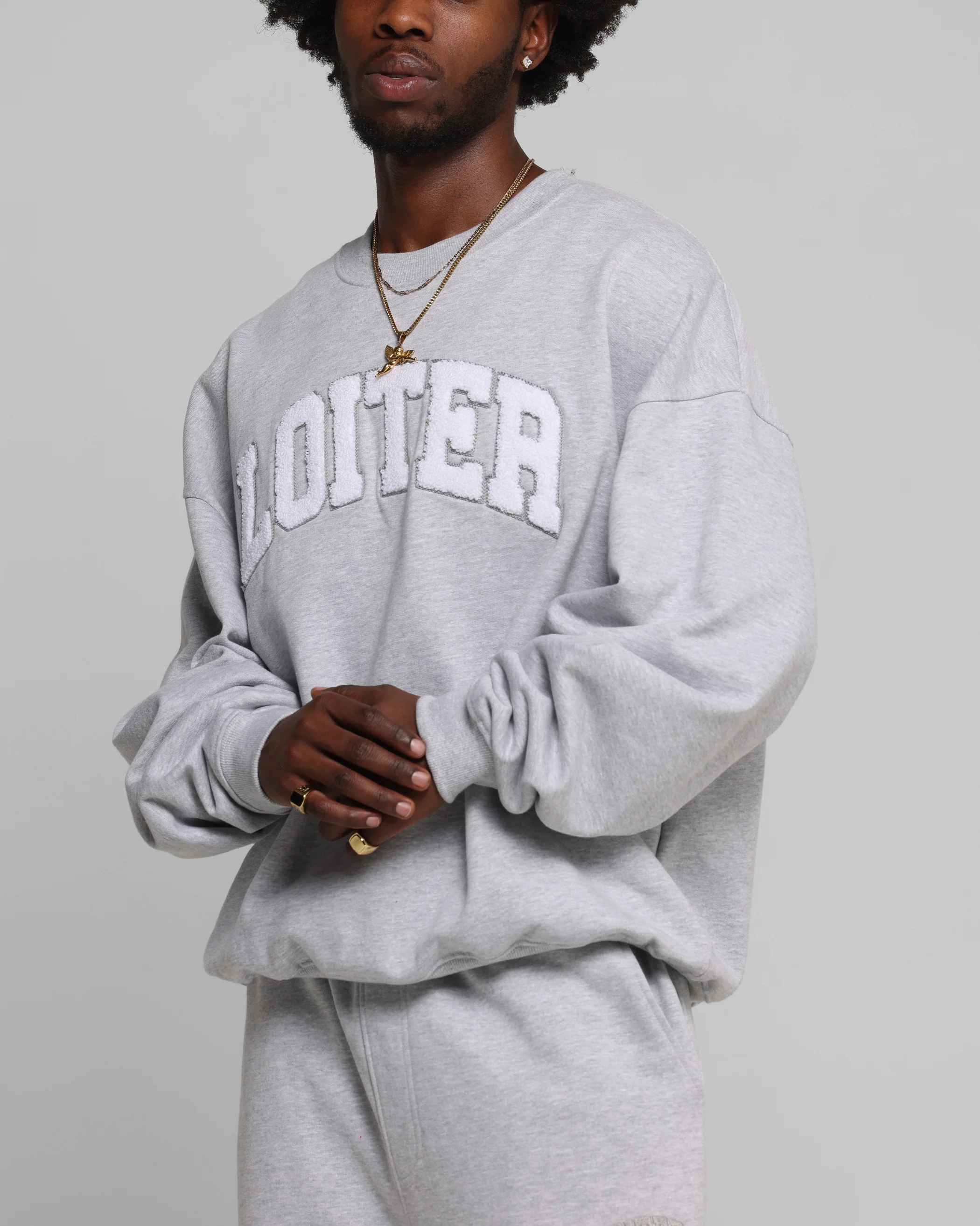 Loiter Arch Premium Crewneck Grey - Image 6