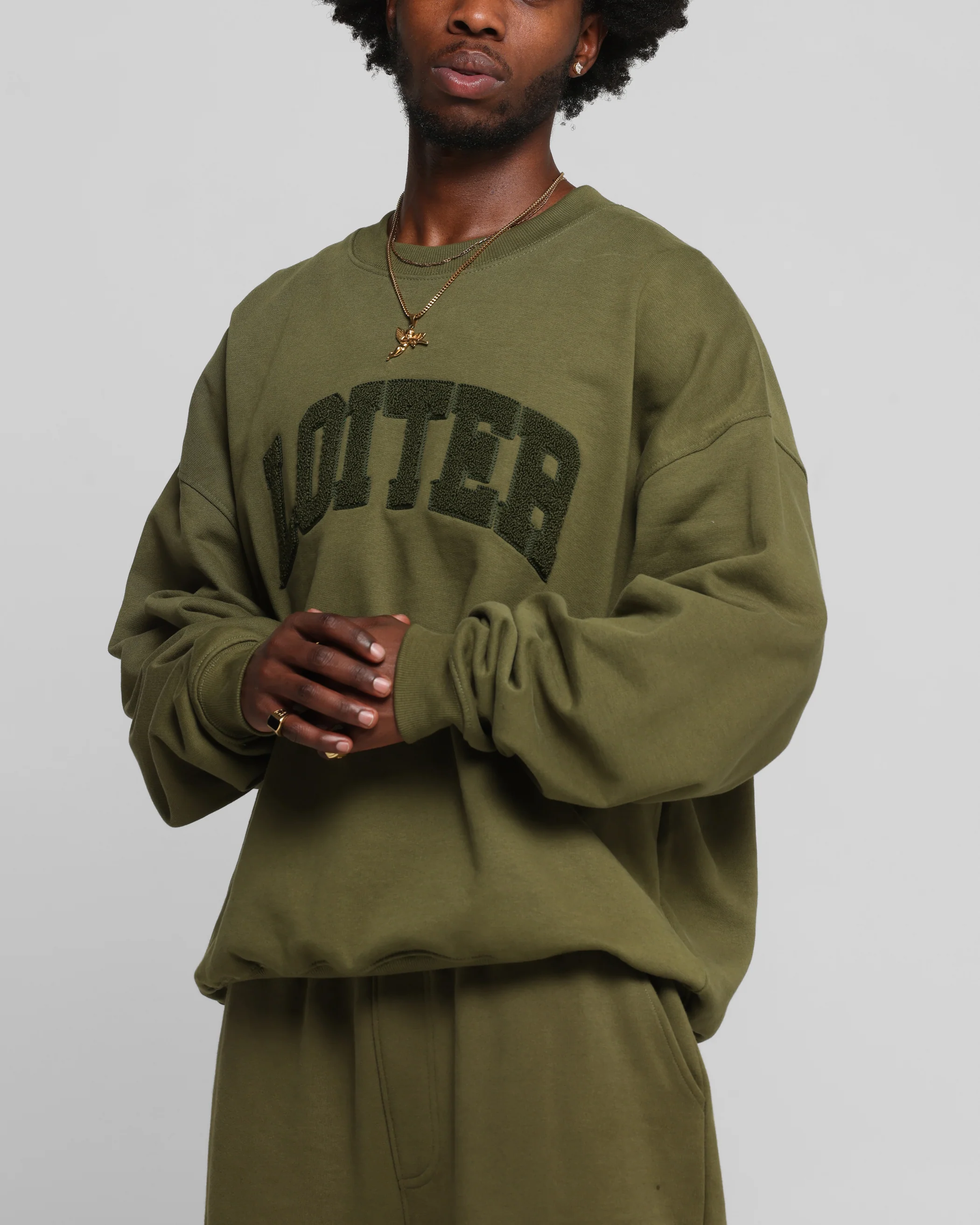 Loiter Arch Premium Crewneck Khaki - Image 6