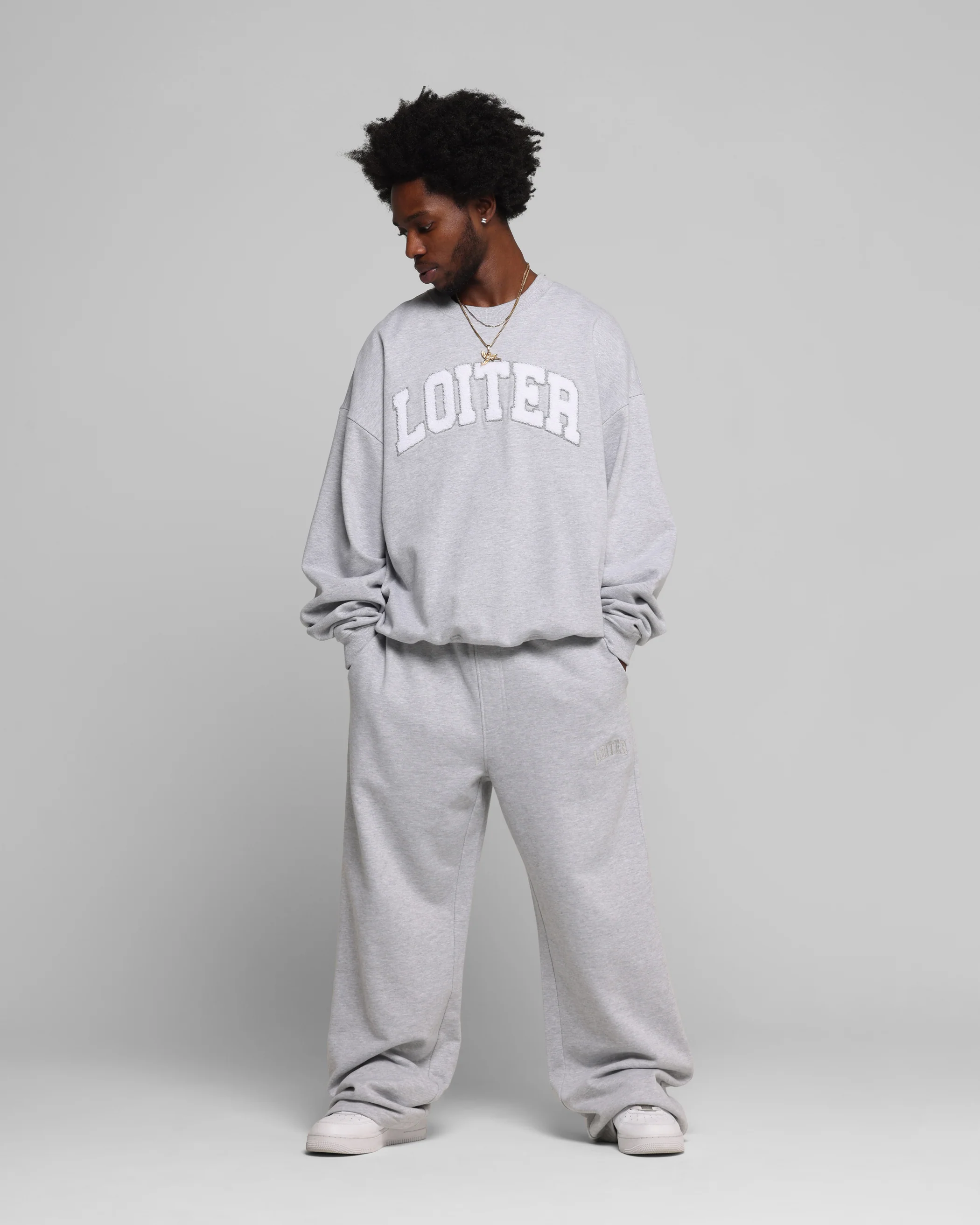 Loiter Arch Premium Sweat Pants Grey - Image 2