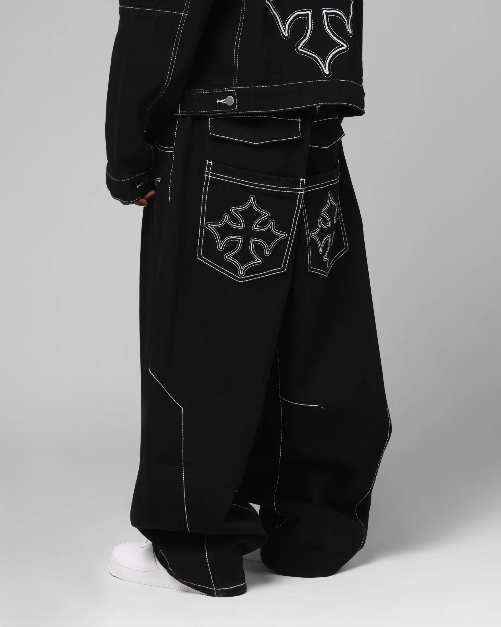 Loiter Biker Raver Jeans Black - Image 5
