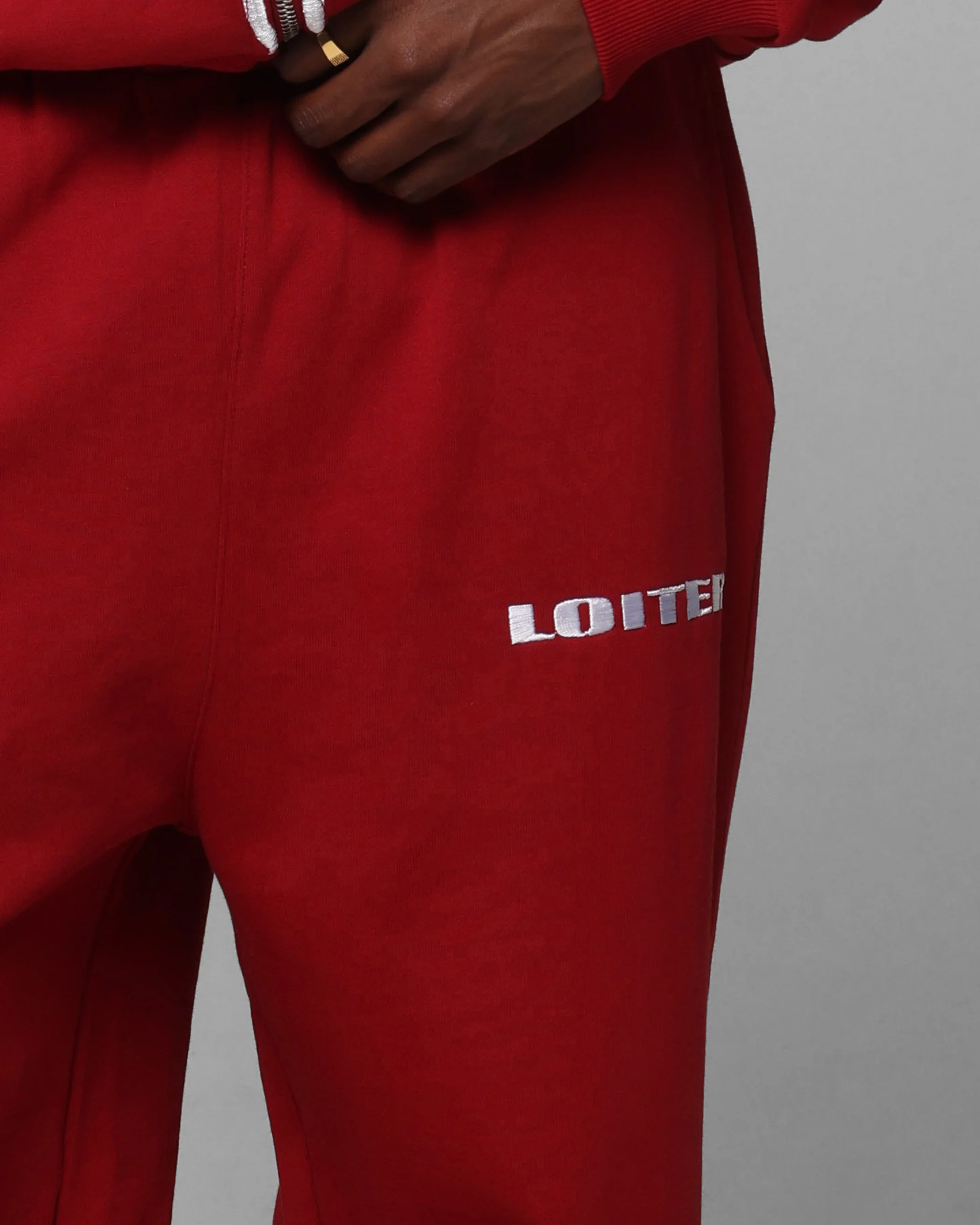 Loiter Blood Born Track Pants Burgandy - Image 3