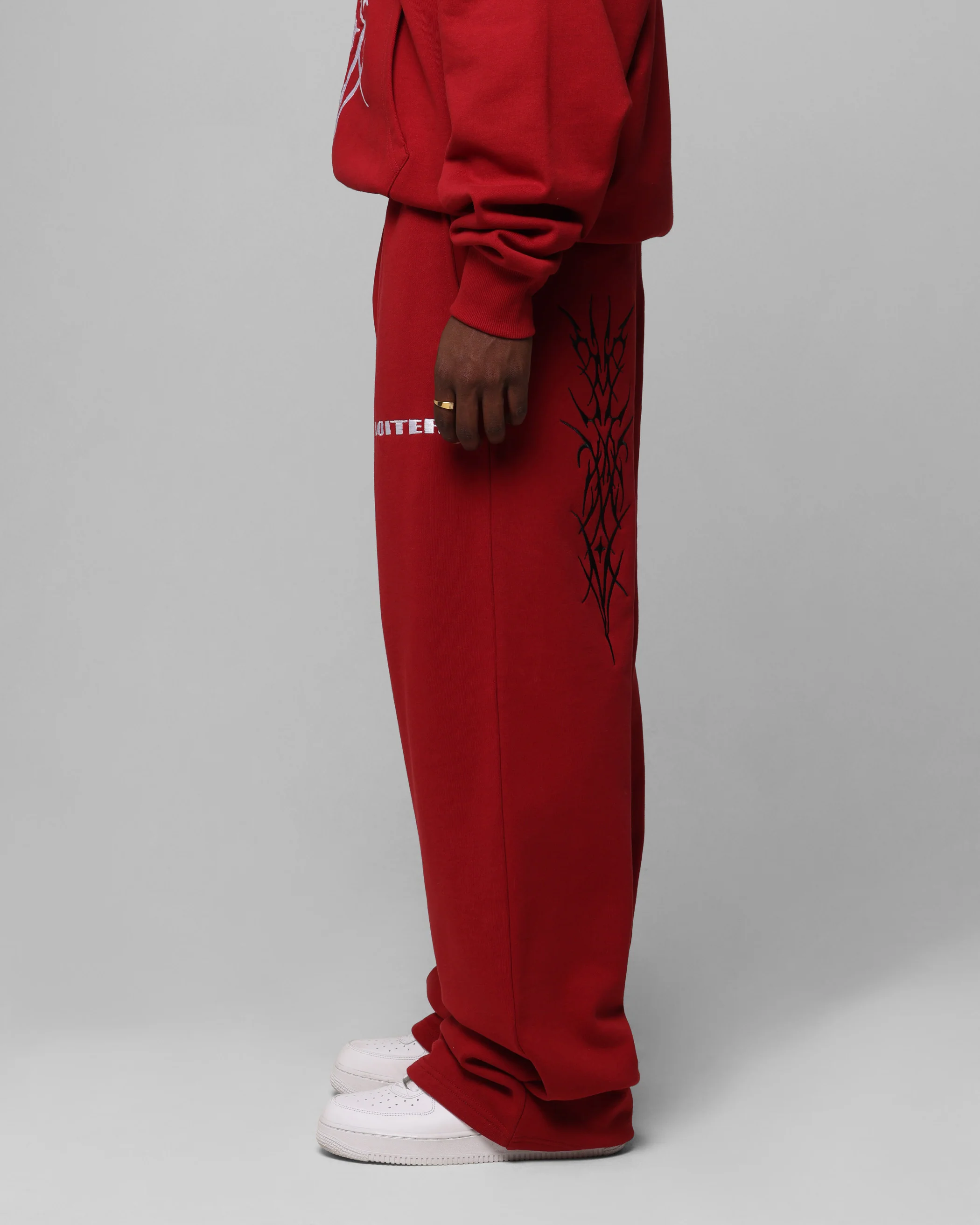 Loiter Blood Born Track Pants Burgandy - Image 6