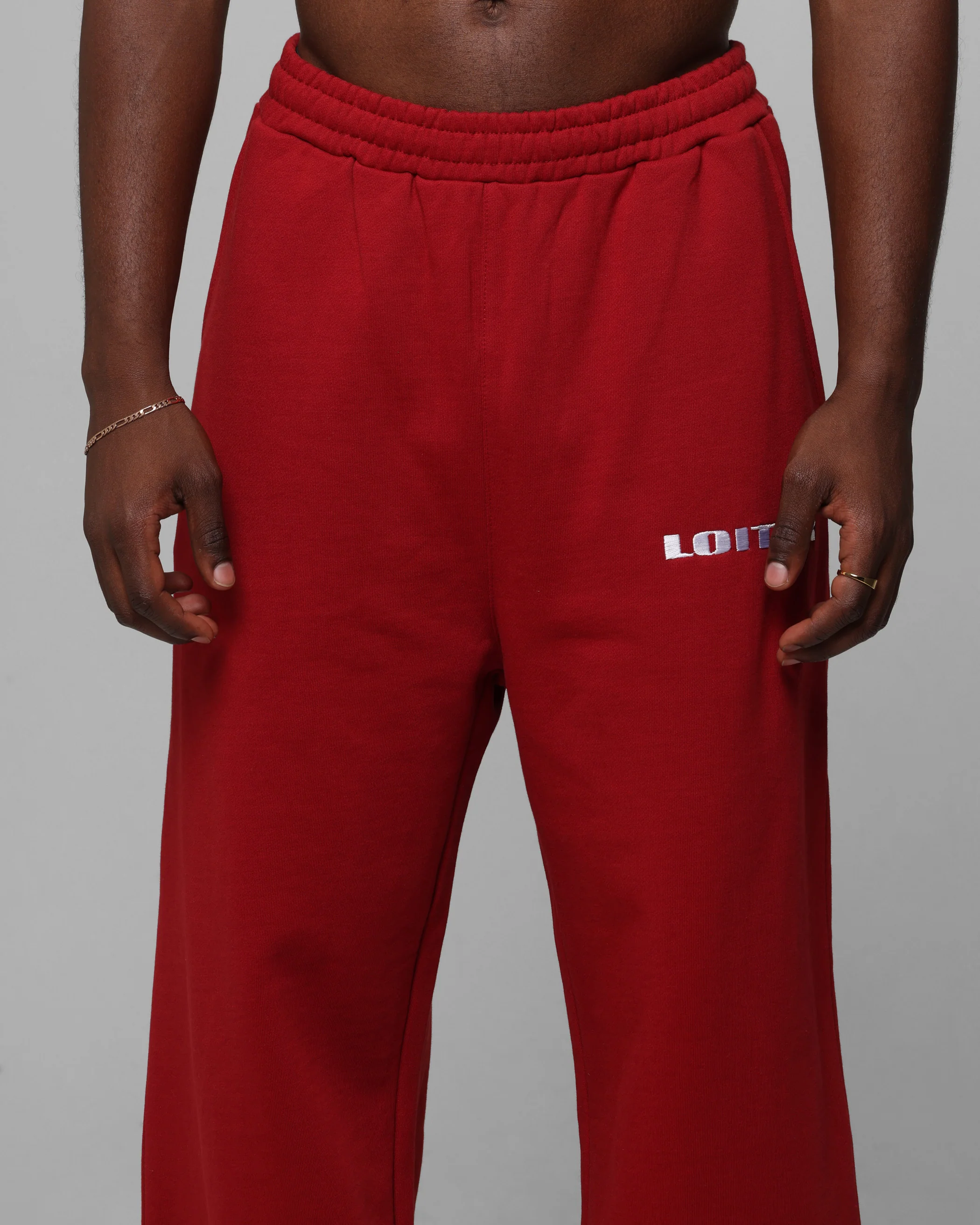 Loiter Blood Born Track Pants Burgandy - Image 7