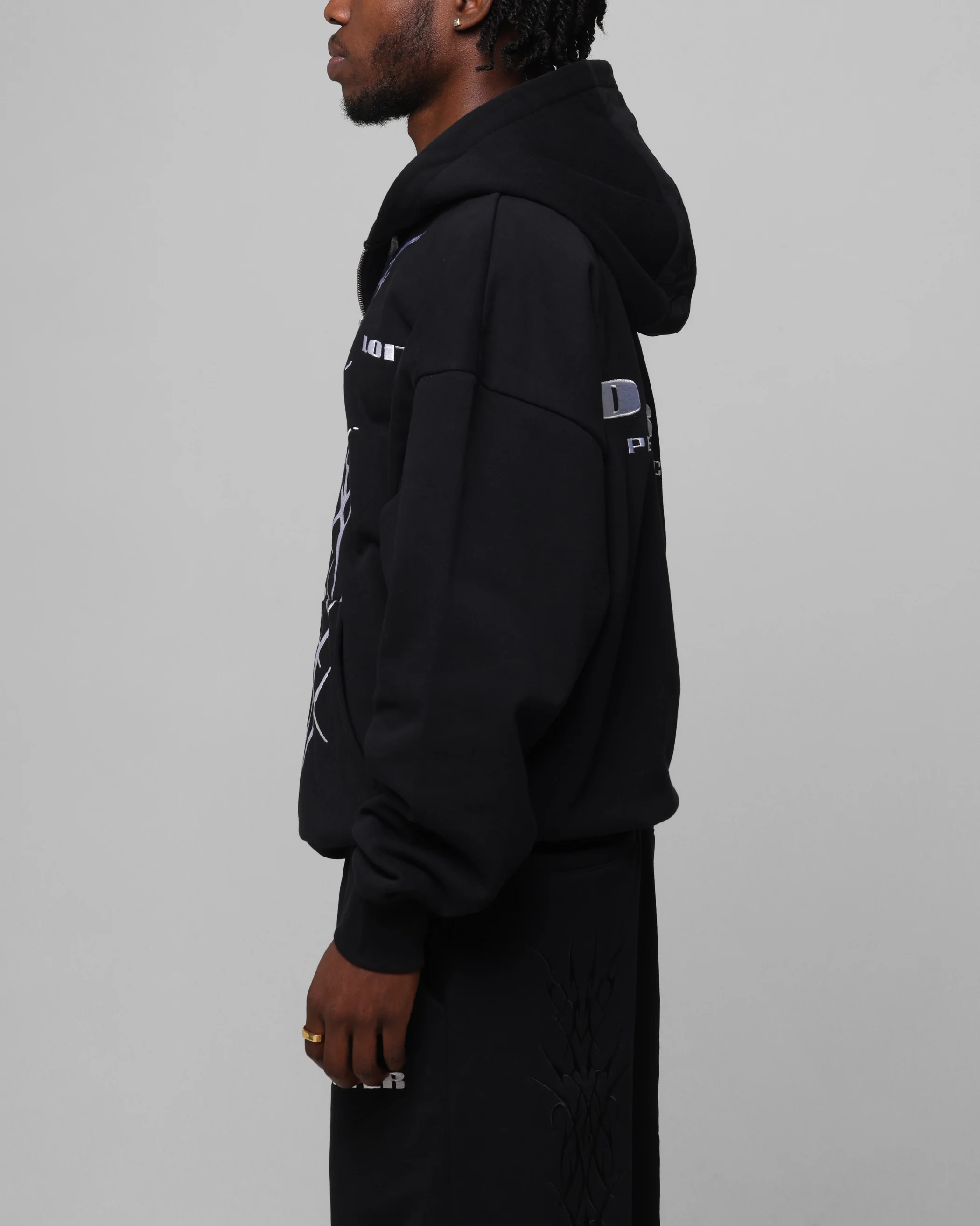 Loiter Blood Born Zip Hoodie Black - Image 6