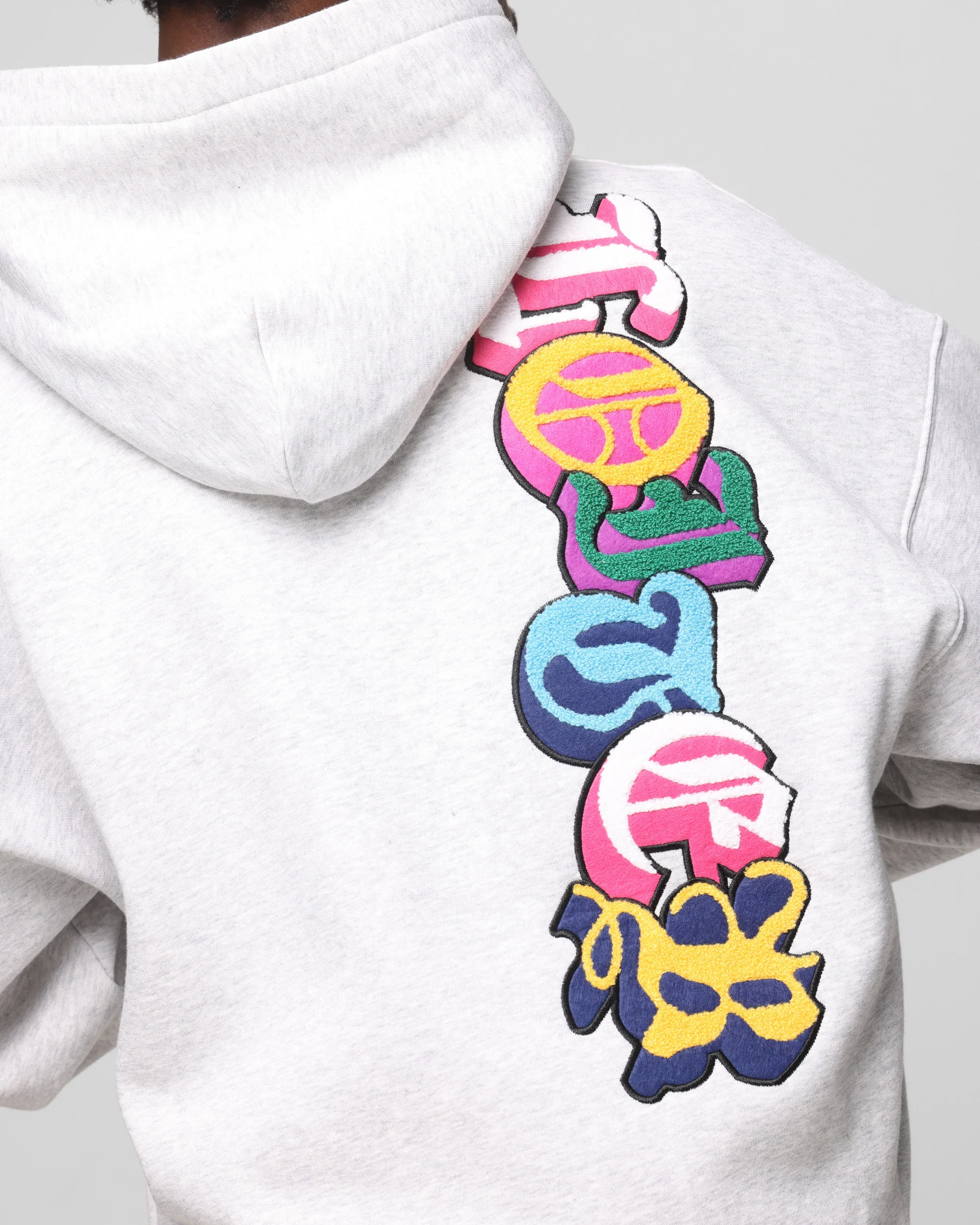 Loiter Chenille Premium Hoodie Grey Marle - Image 7