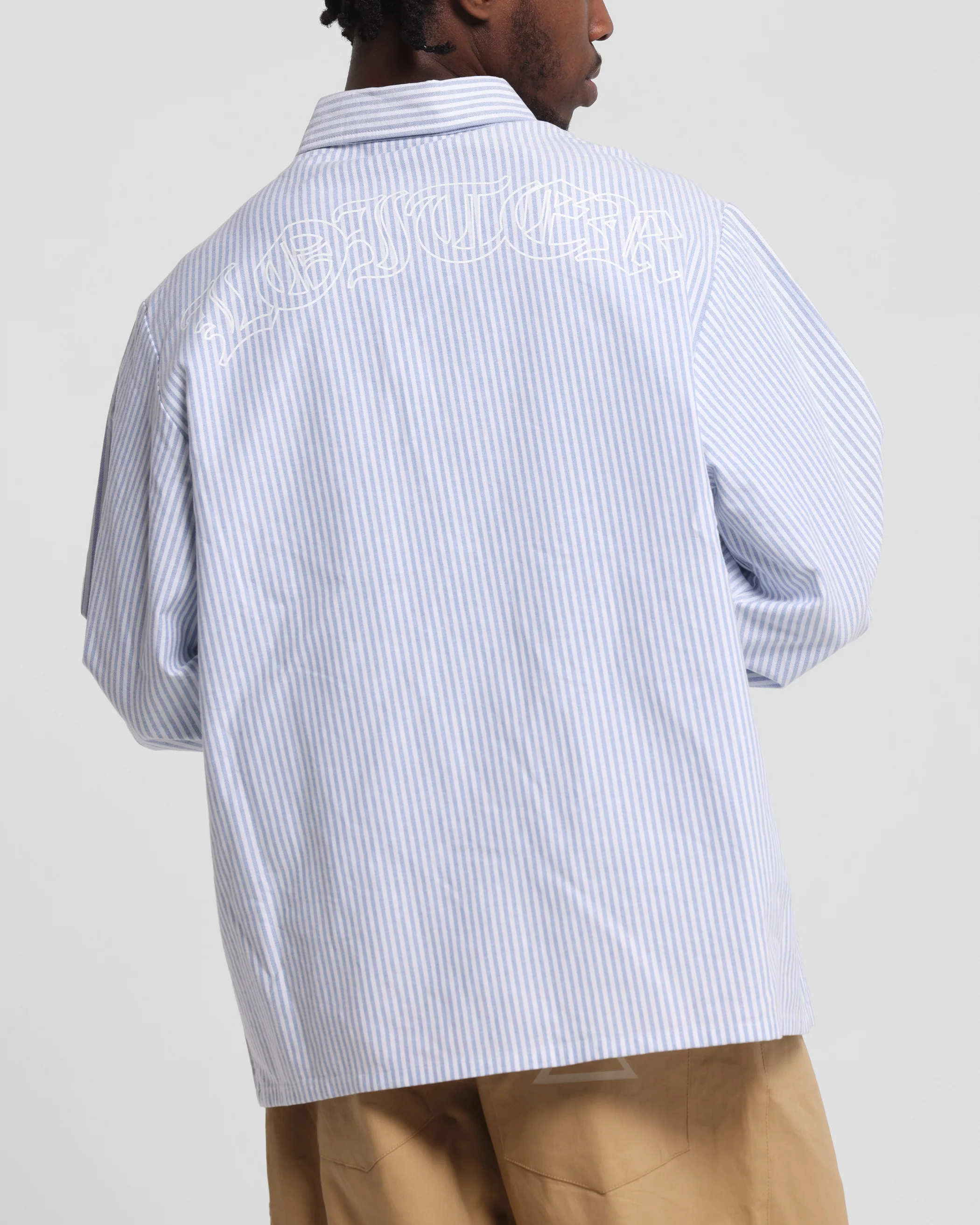 Loiter Chopper Long Sleeve Shirt Blue/White - Image 8