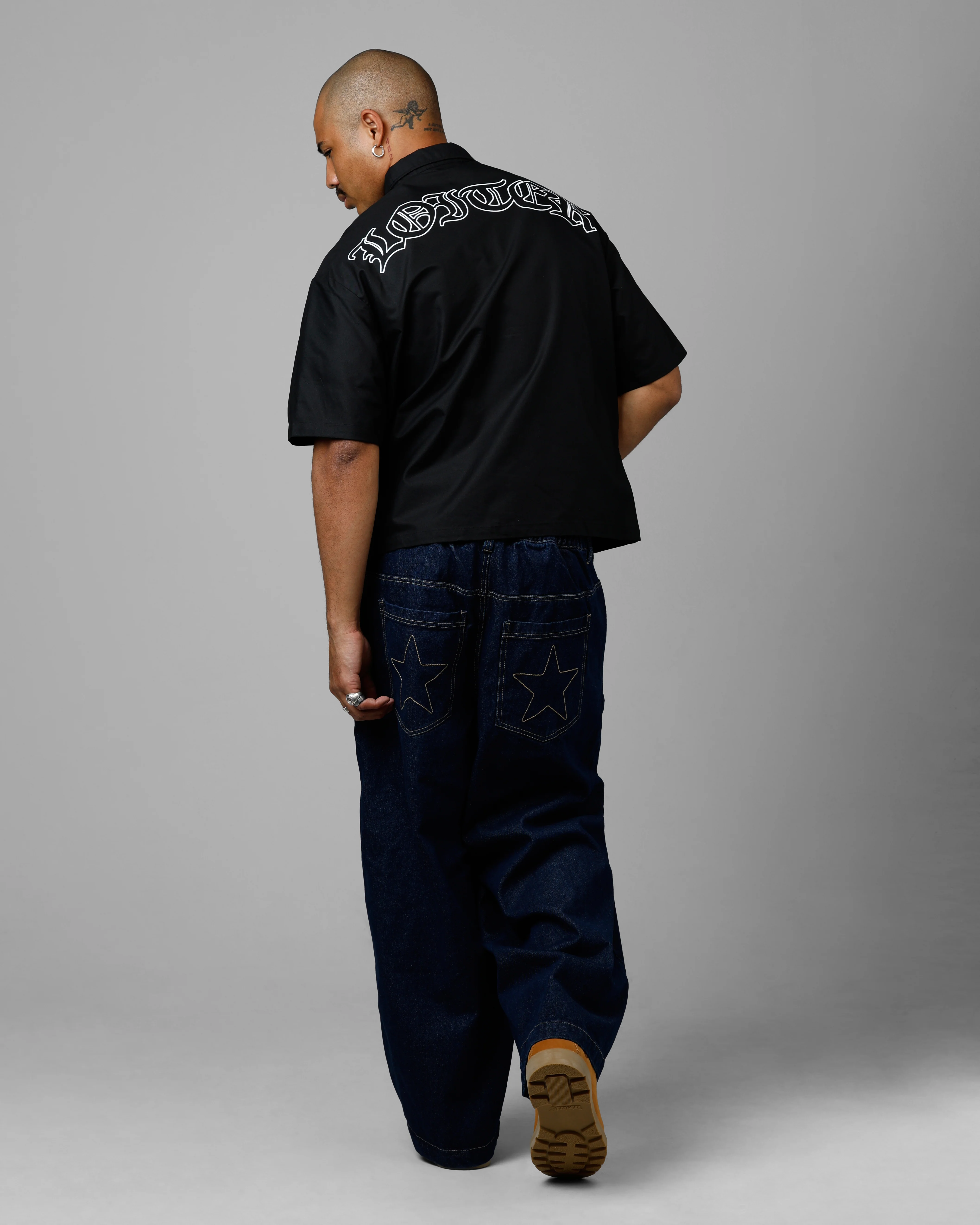 Loiter Chopper Work Shirt Black - Image 5
