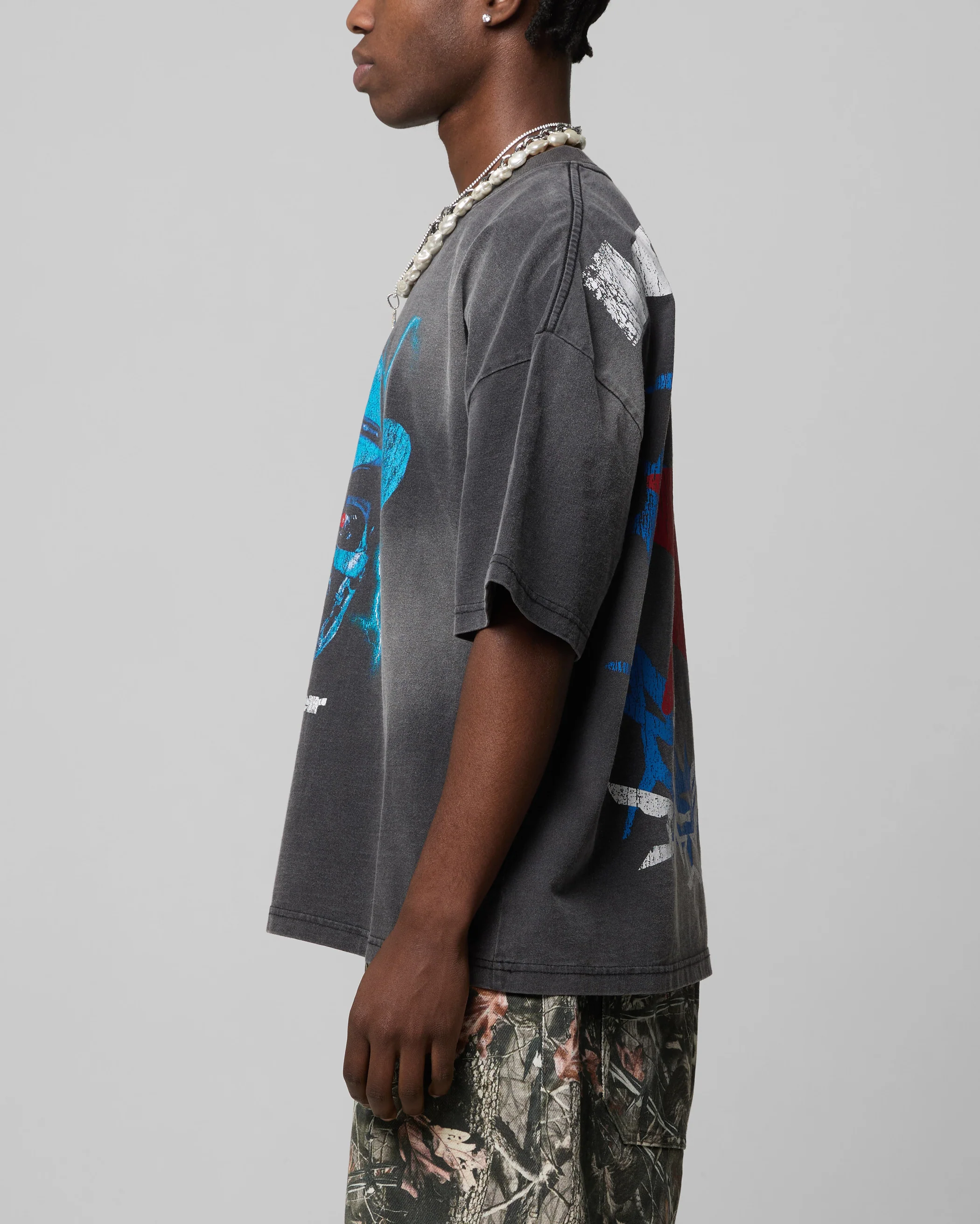 Chrome Cowboy T-Shirt Vintage Charcoal - Image 6