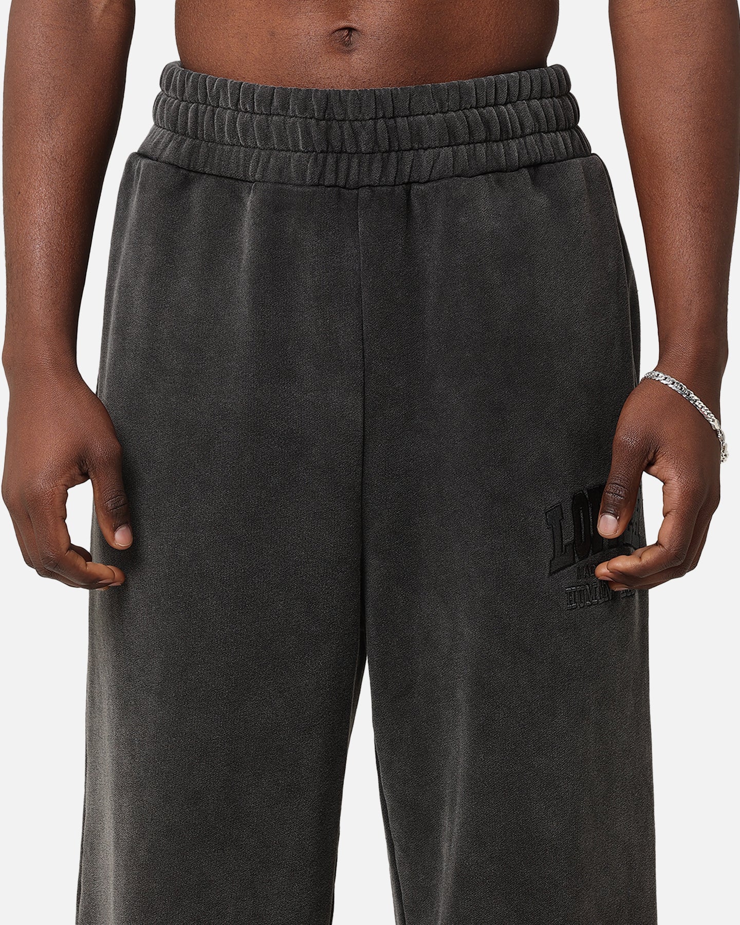Loiter College Dropout Trackpants Washed Black - Image 7