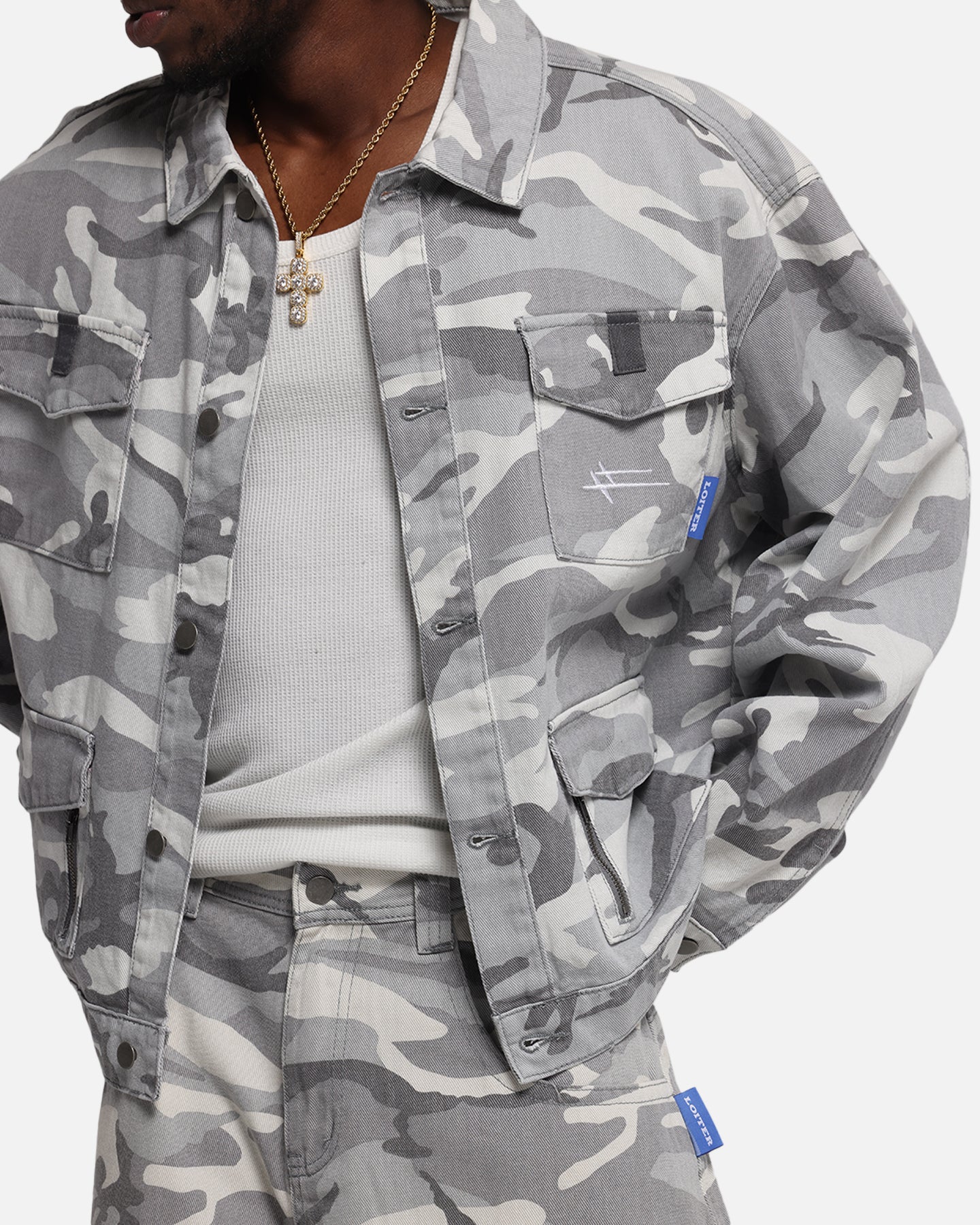 Loiter Combat Utility Jacket Snow Camo - Image 8