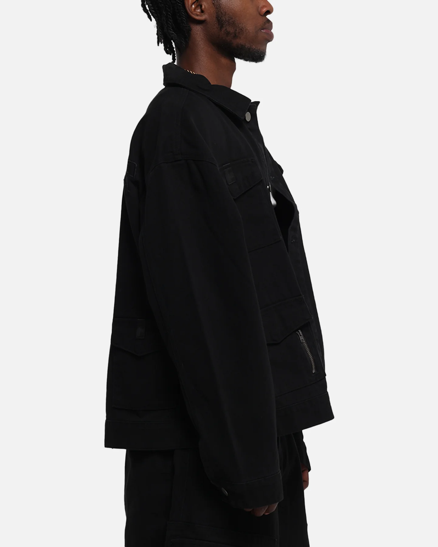Loiter Combat Utility Jacket Washed Black - Image 5