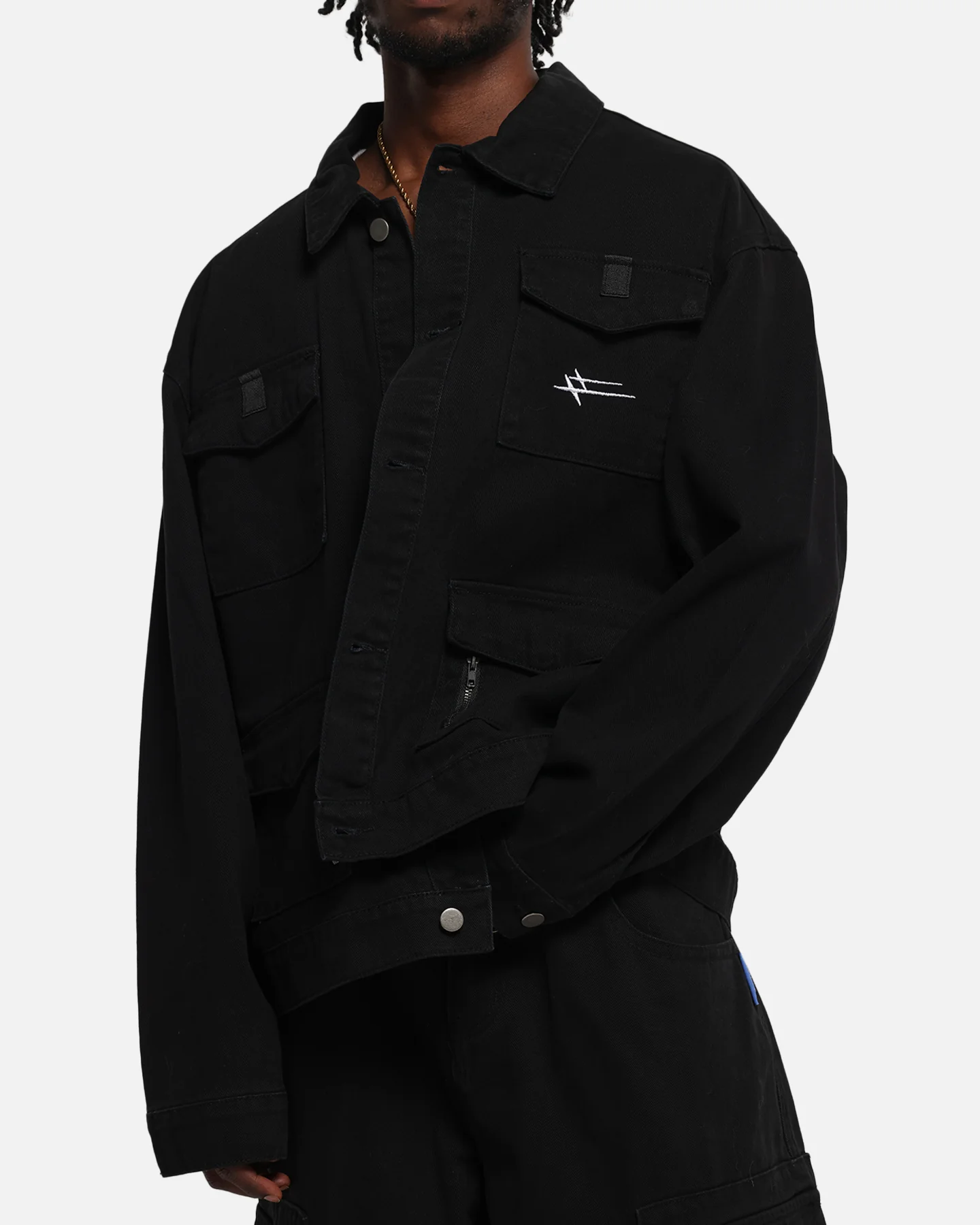 Loiter Combat Utility Jacket Washed Black - Image 8