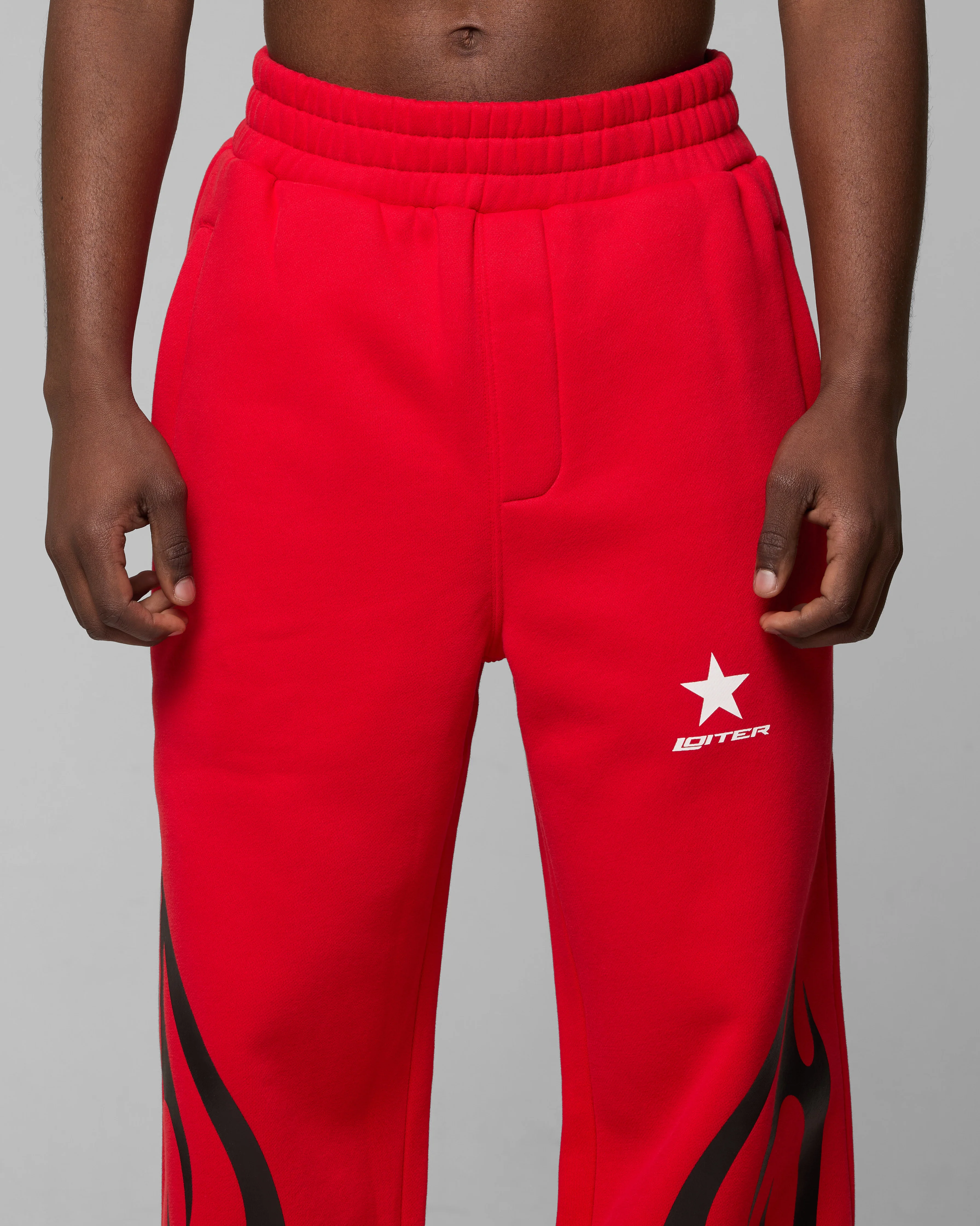 Loiter Cyber Sweat Pants Red - Image 7