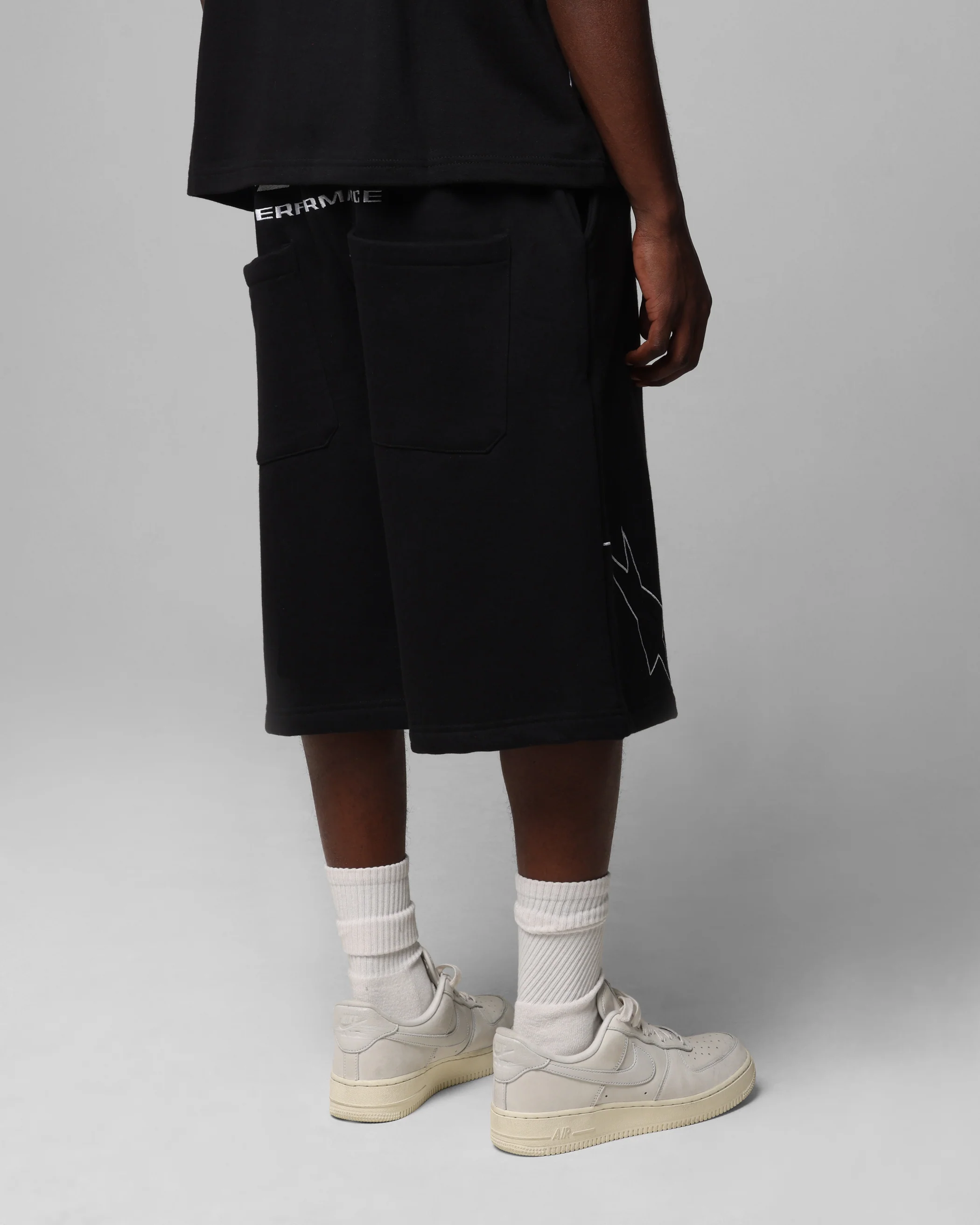 Loiter Dark Performance Fleece Shorts Black - Image 5