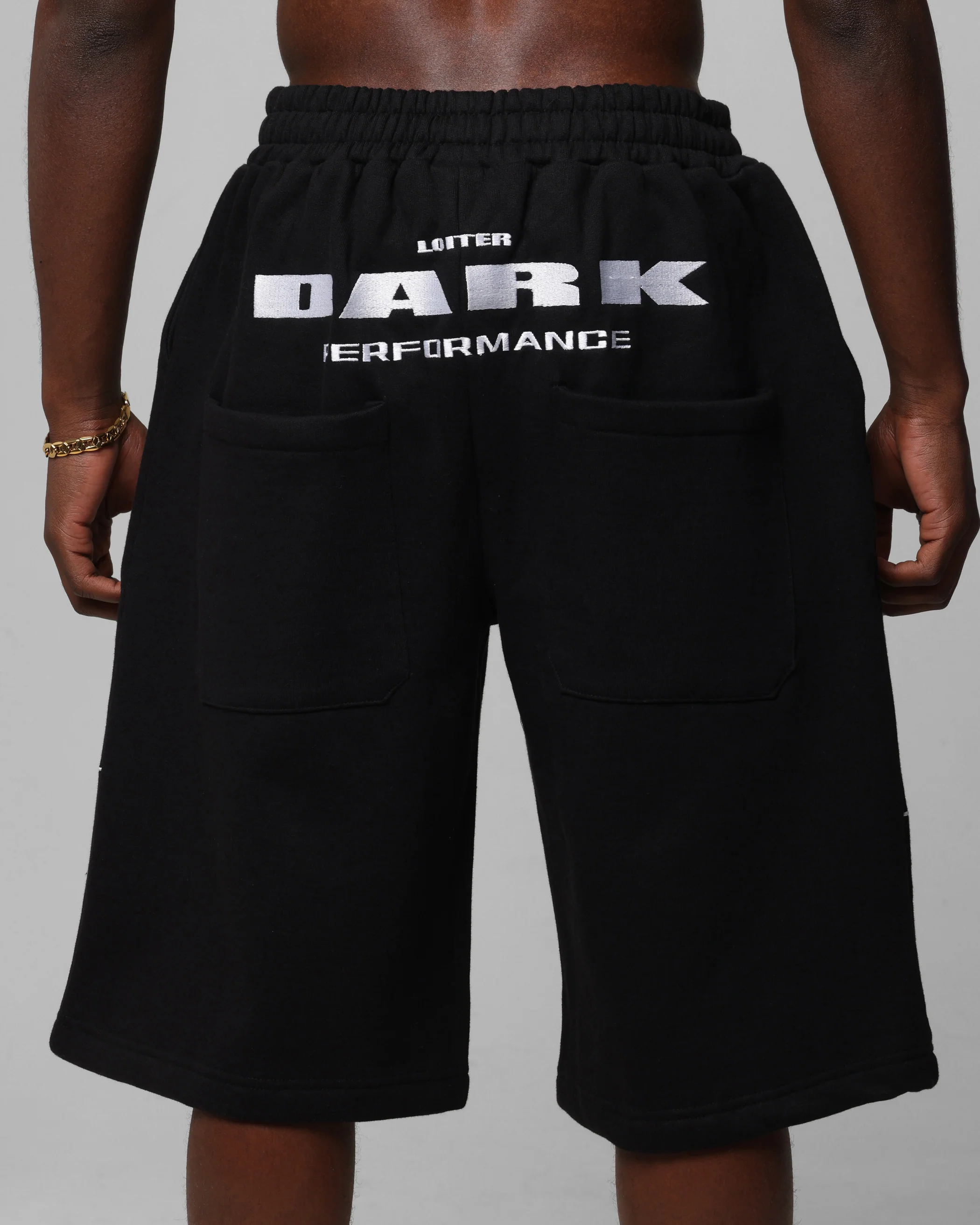 Loiter Dark Performance Fleece Shorts Black - Image 8
