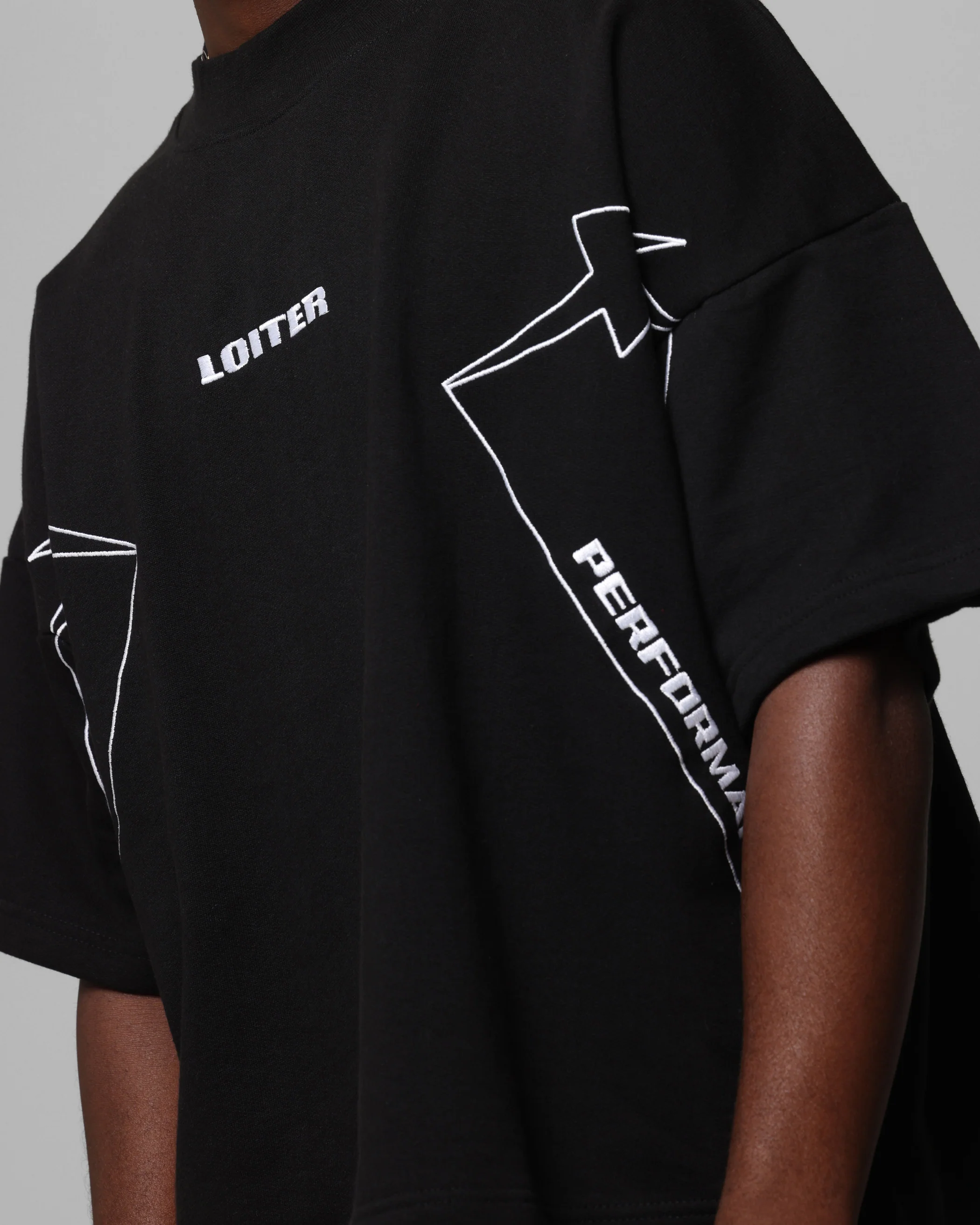 Loiter Dark Performance T-Shirt Black - Image 7