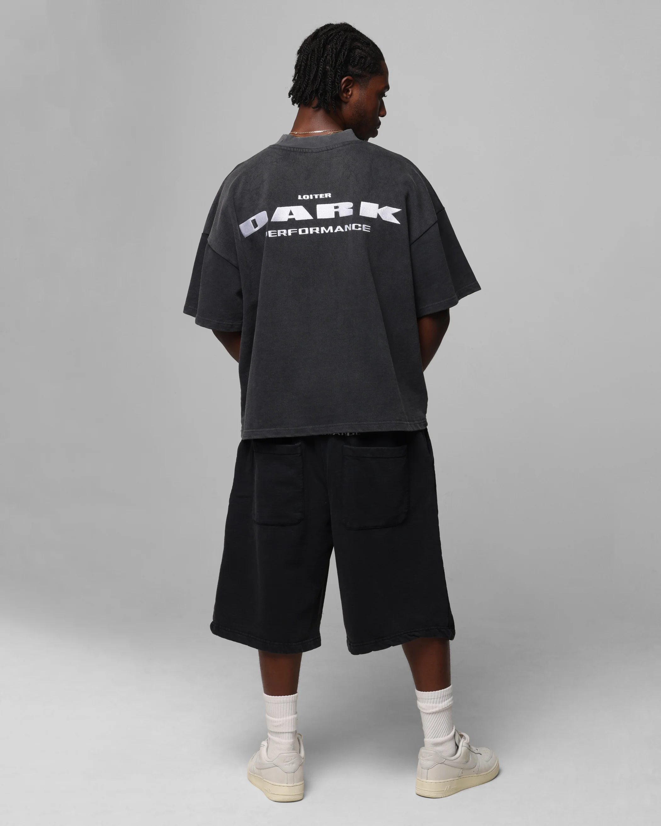 Loiter Dark Performance T-Shirt Charcoal - Image 4