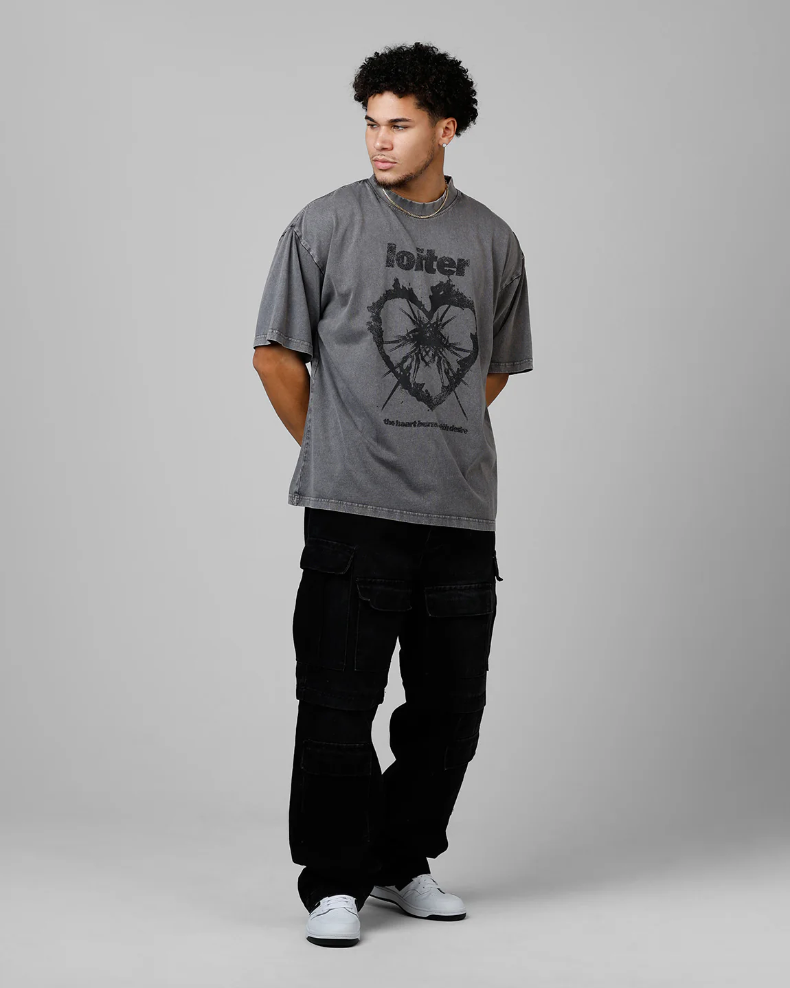 Desire T-Shirt Washed Charcoal - Image 3