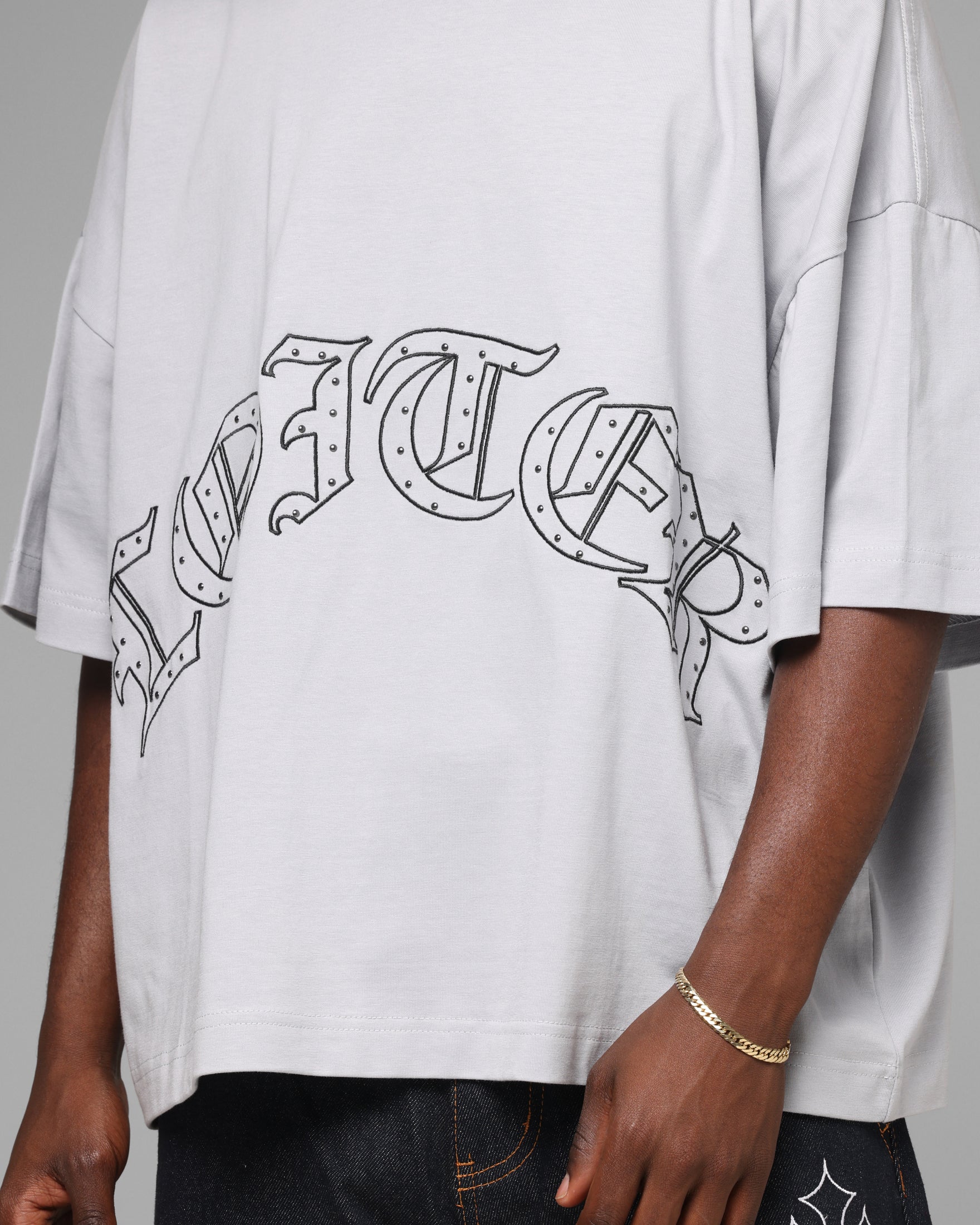 Loiter Destruct T-Shirt Grey - Image 6