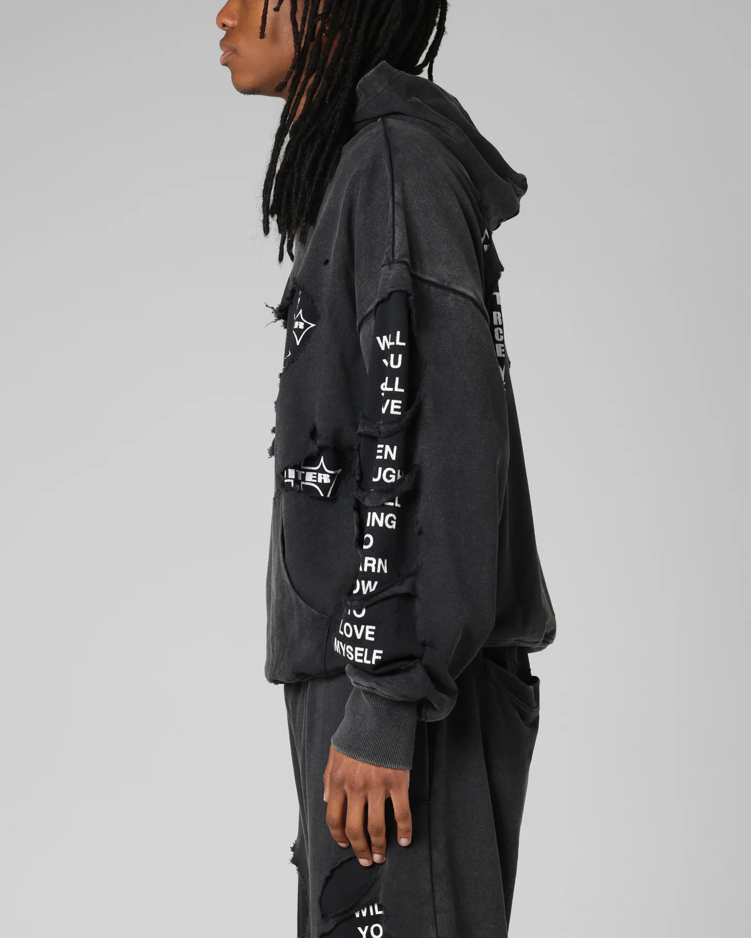 Loiter Destruction Hoodie Black - Image 6