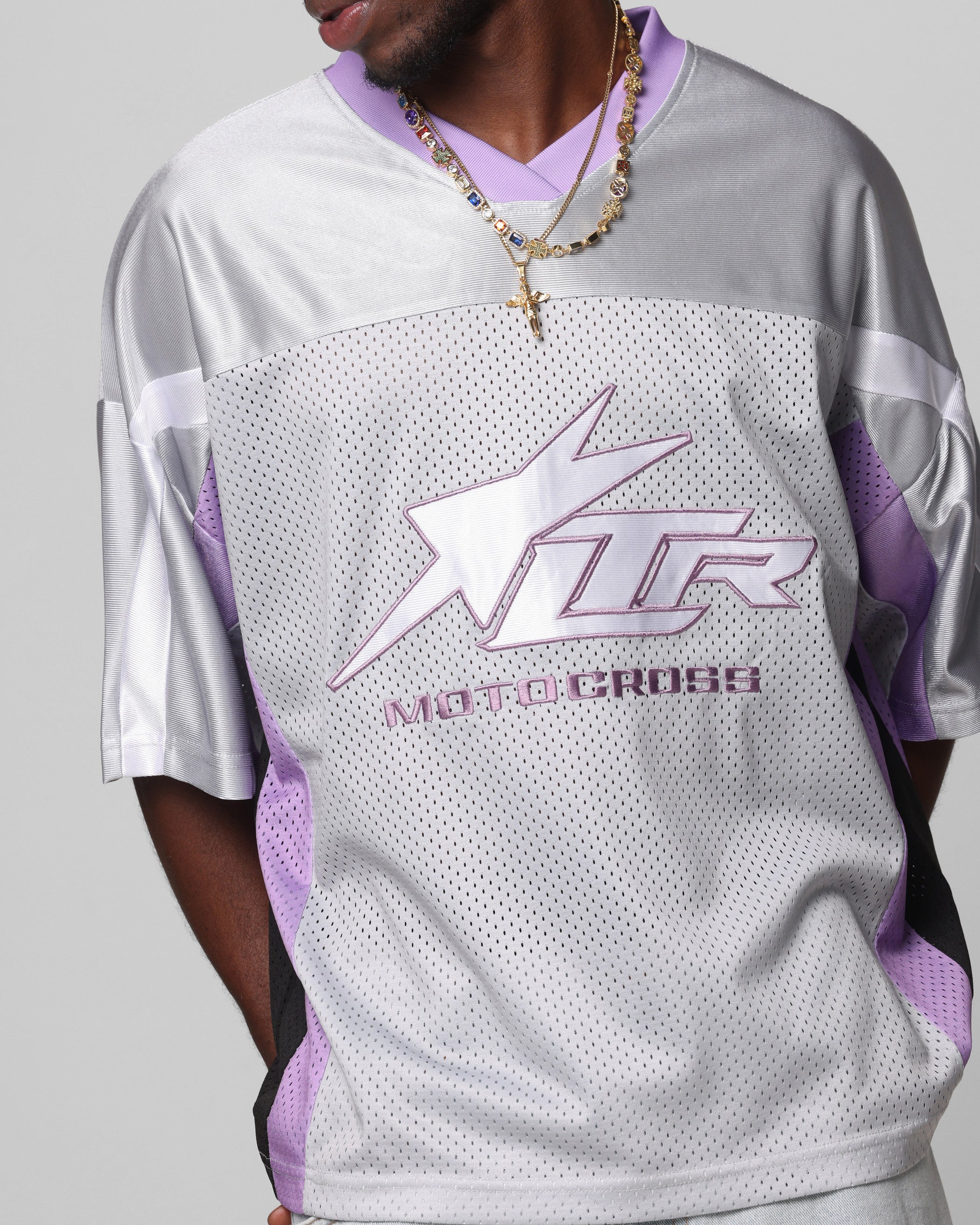 Loiter End Zone Jersey Grey/Purple - Image 7