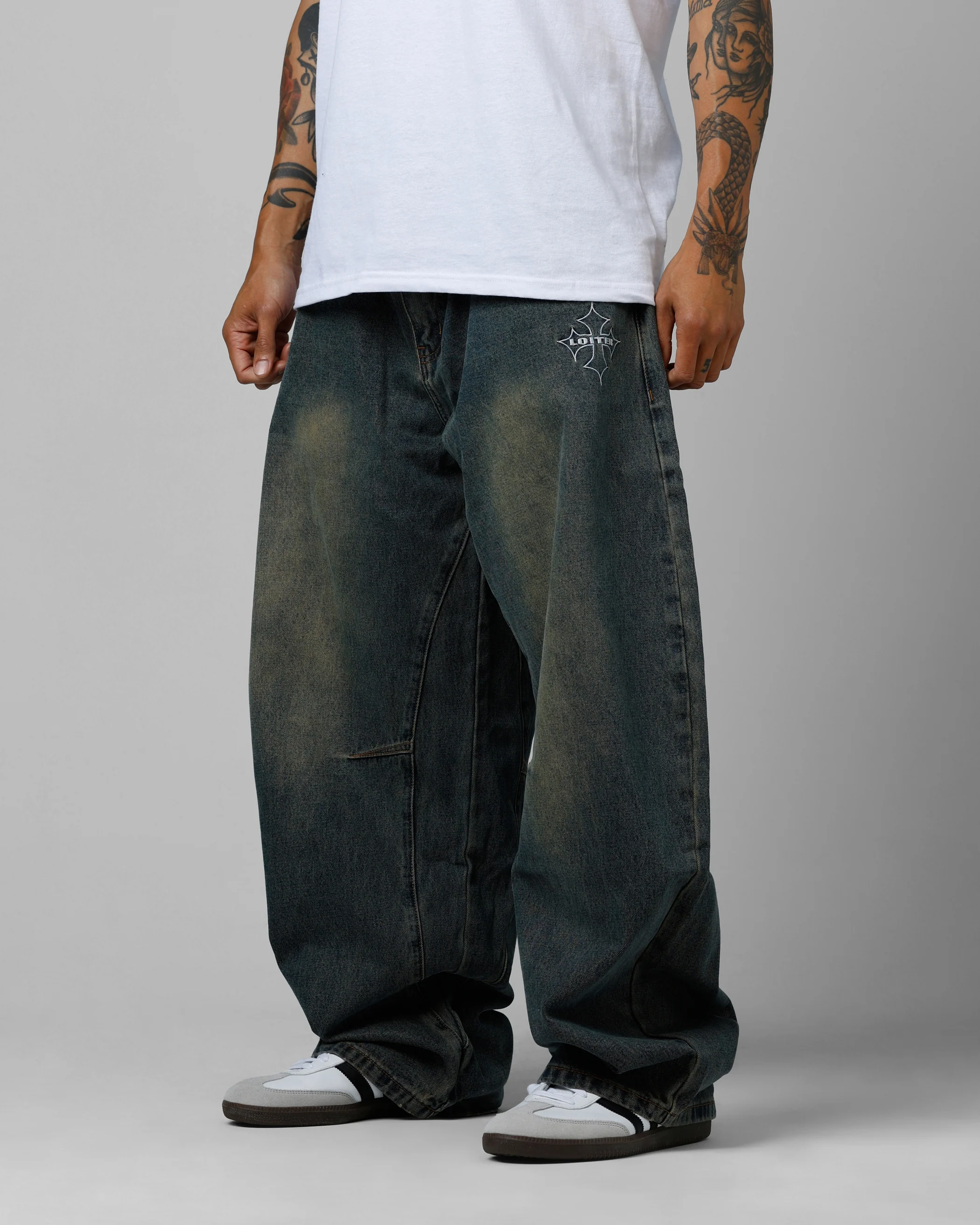 F-16 Balloon Jeans Dirty Blue - Image 4
