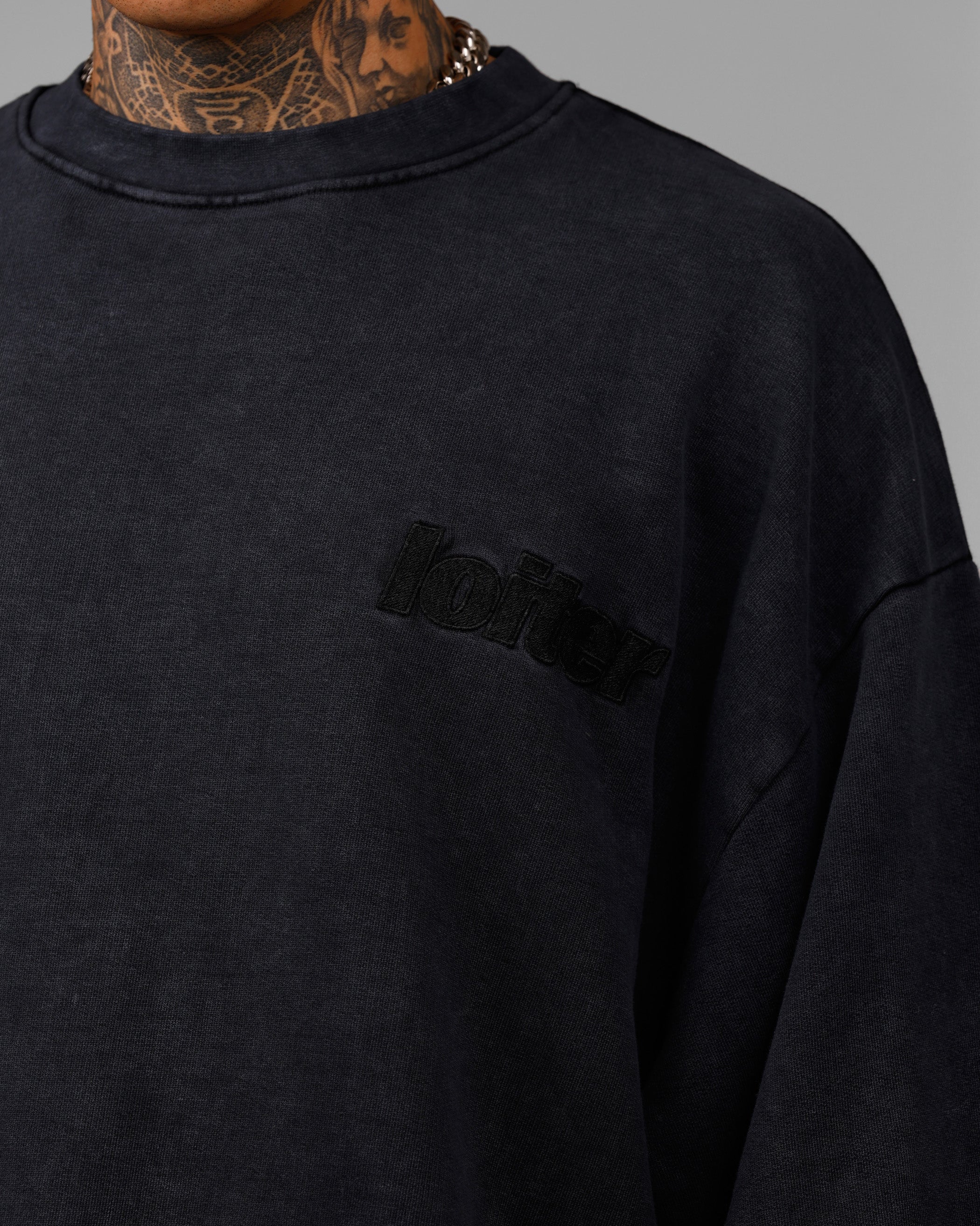 Freeway Crewneck Washed Black - Image 7