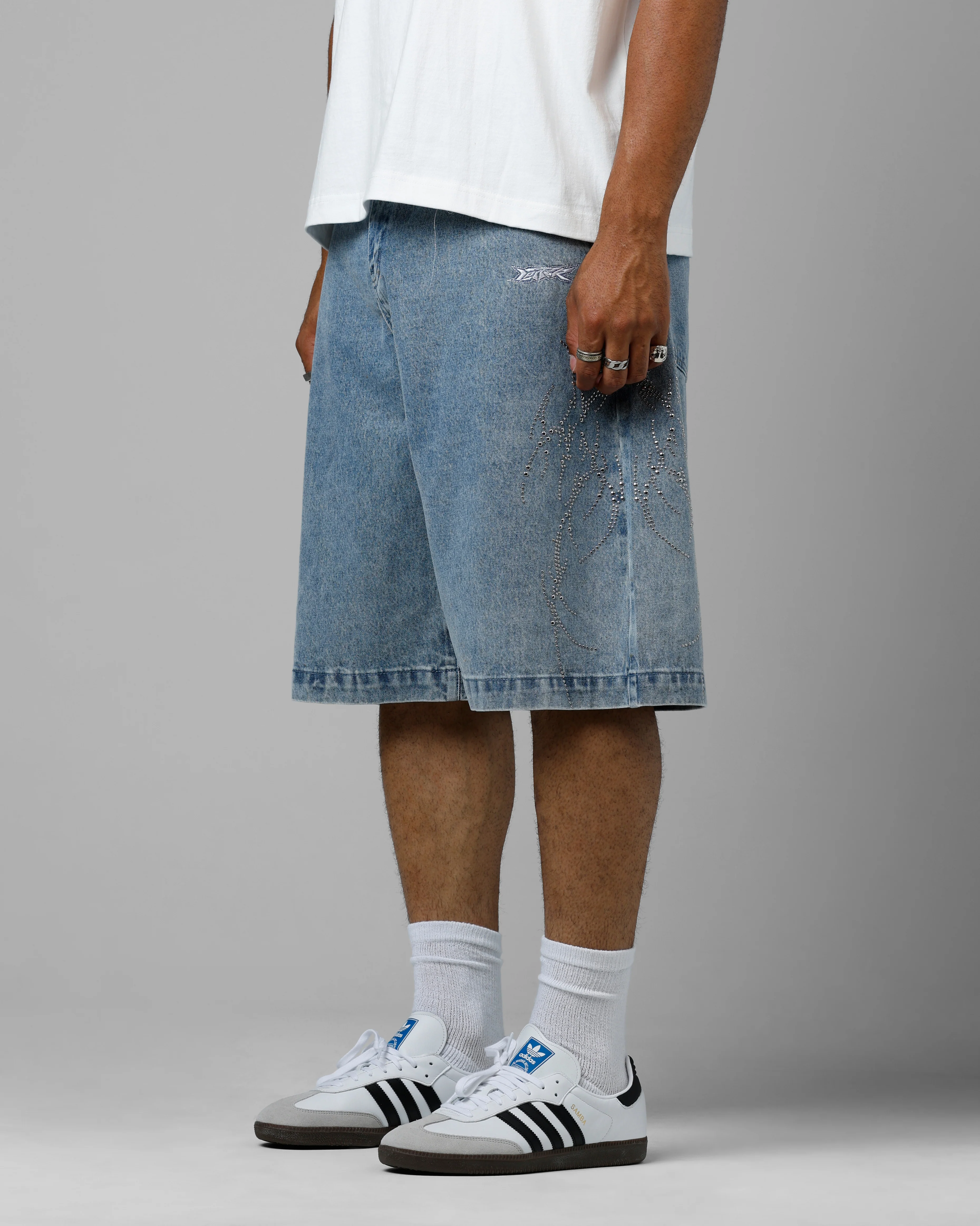 Goth Clique Jorts Blue Denim
