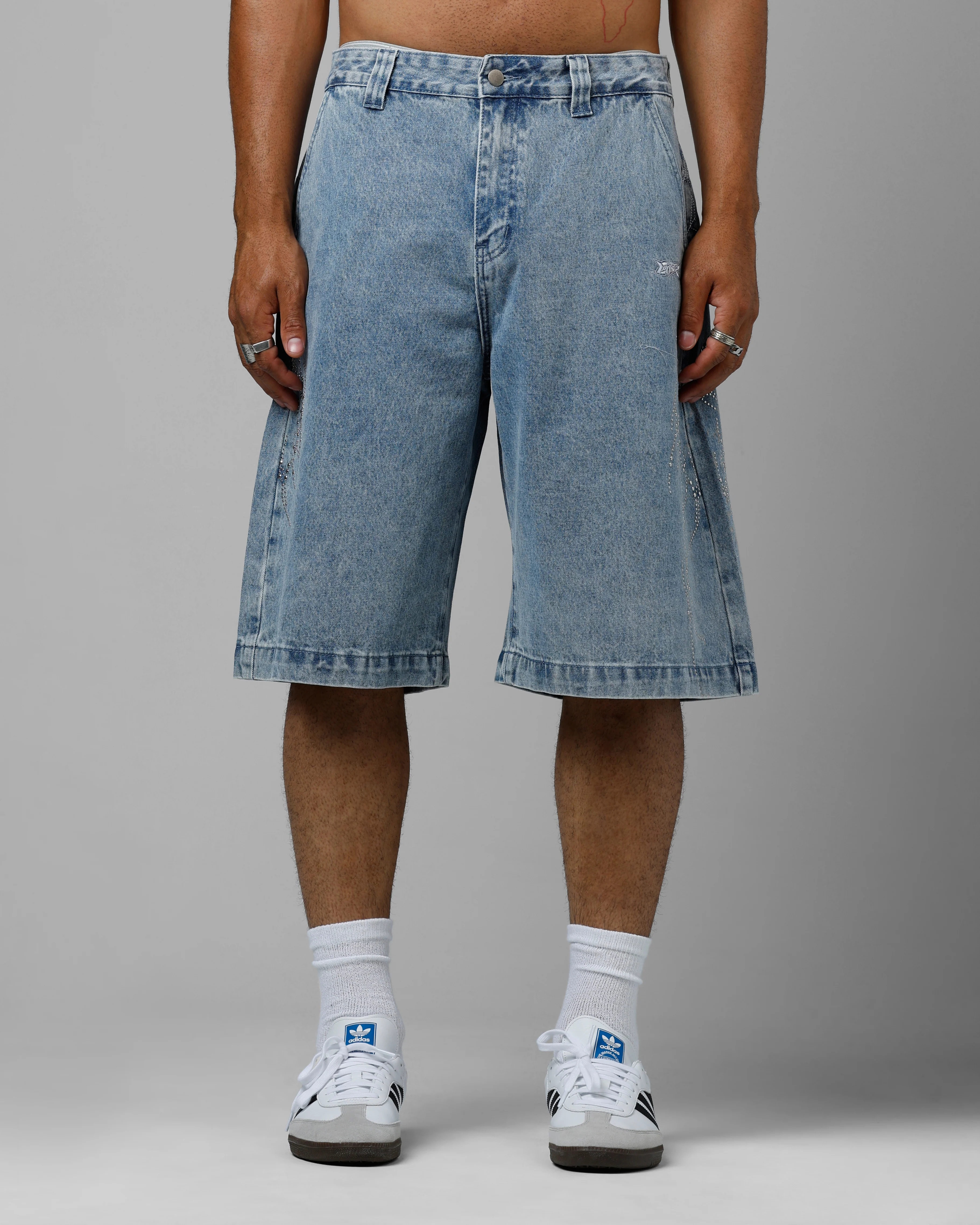 Goth Clique Jorts Blue Denim - Image 6
