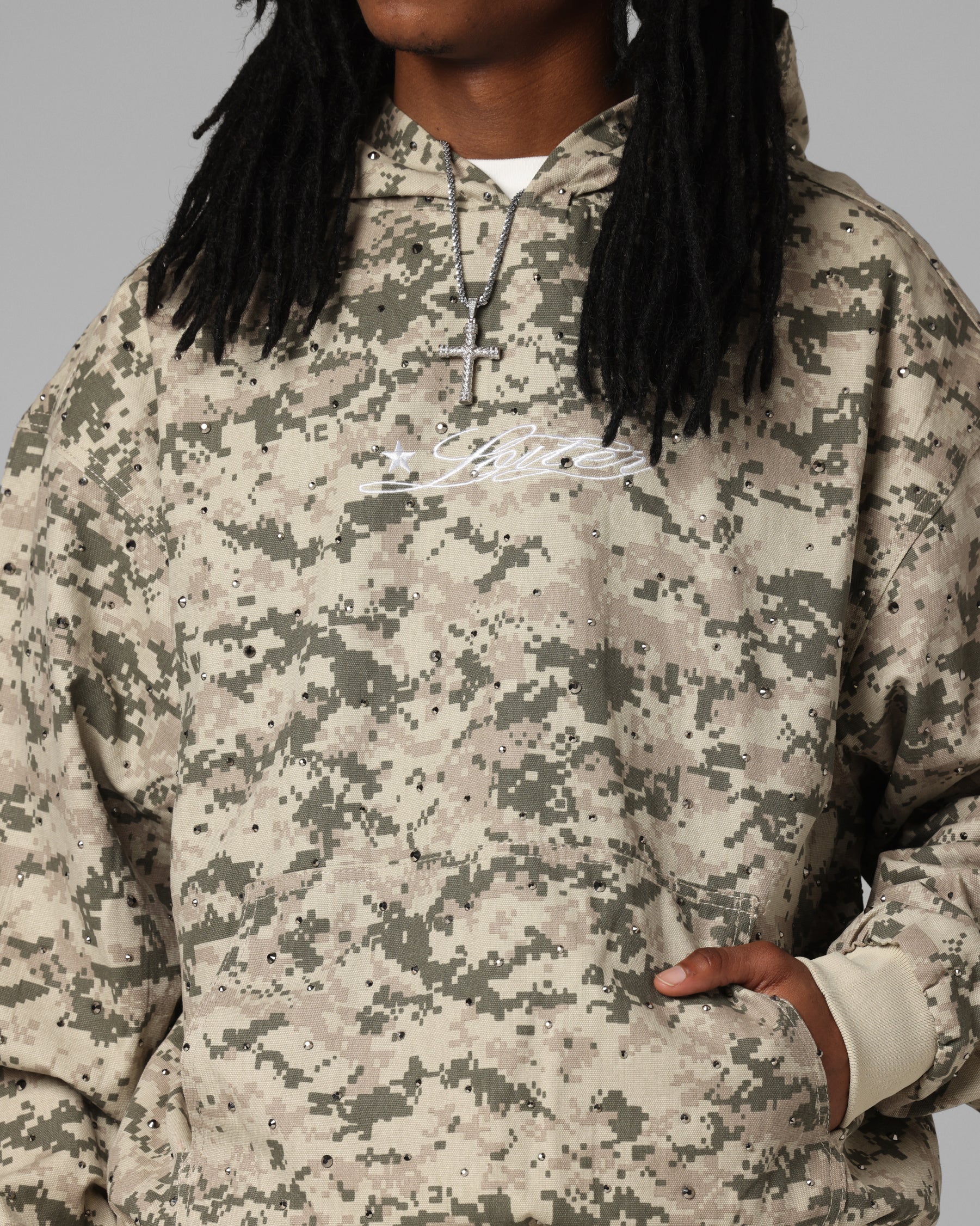 Loiter Hail Storm Premium Hoodie Digi Camo - Image 8