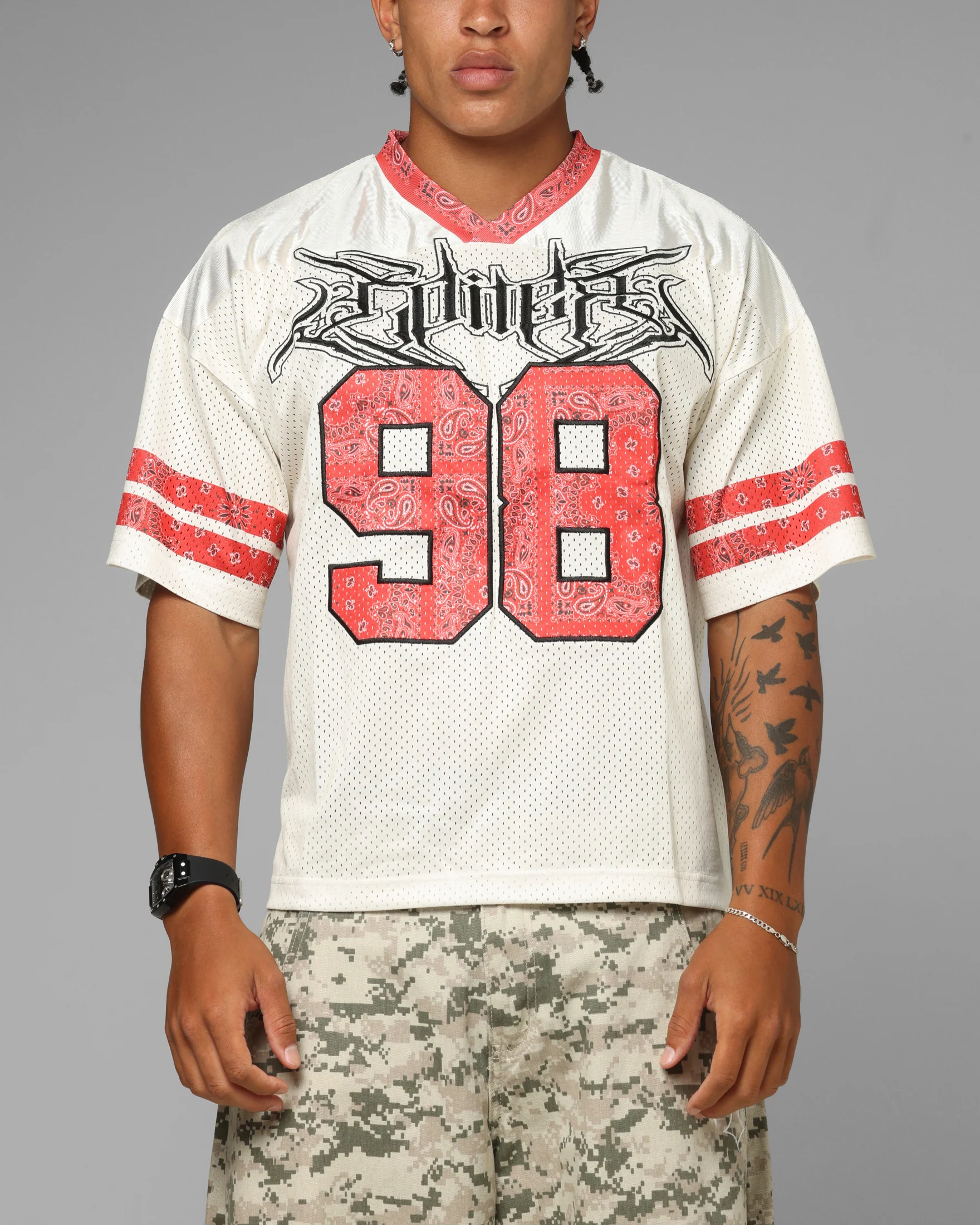 Loiter Hardcore Jersey Off White/Red