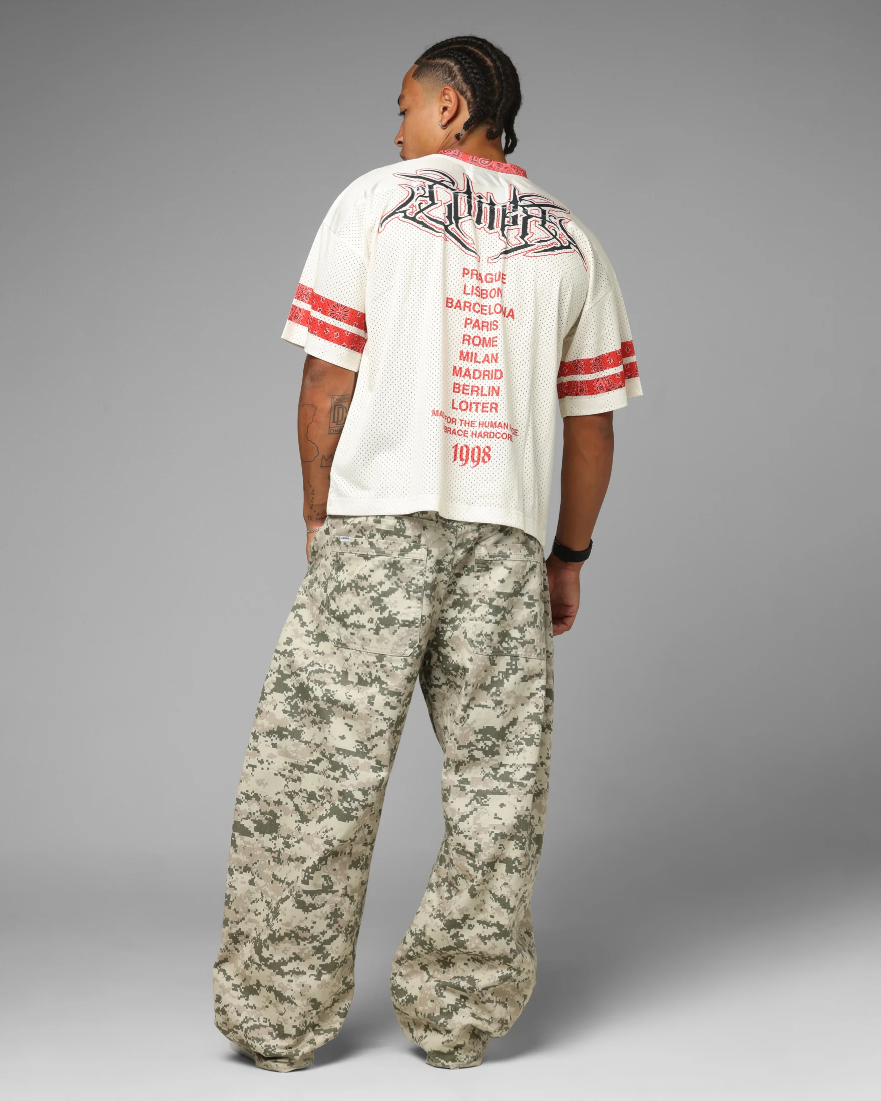 Loiter Hardcore Jersey Off White/Red - Image 4