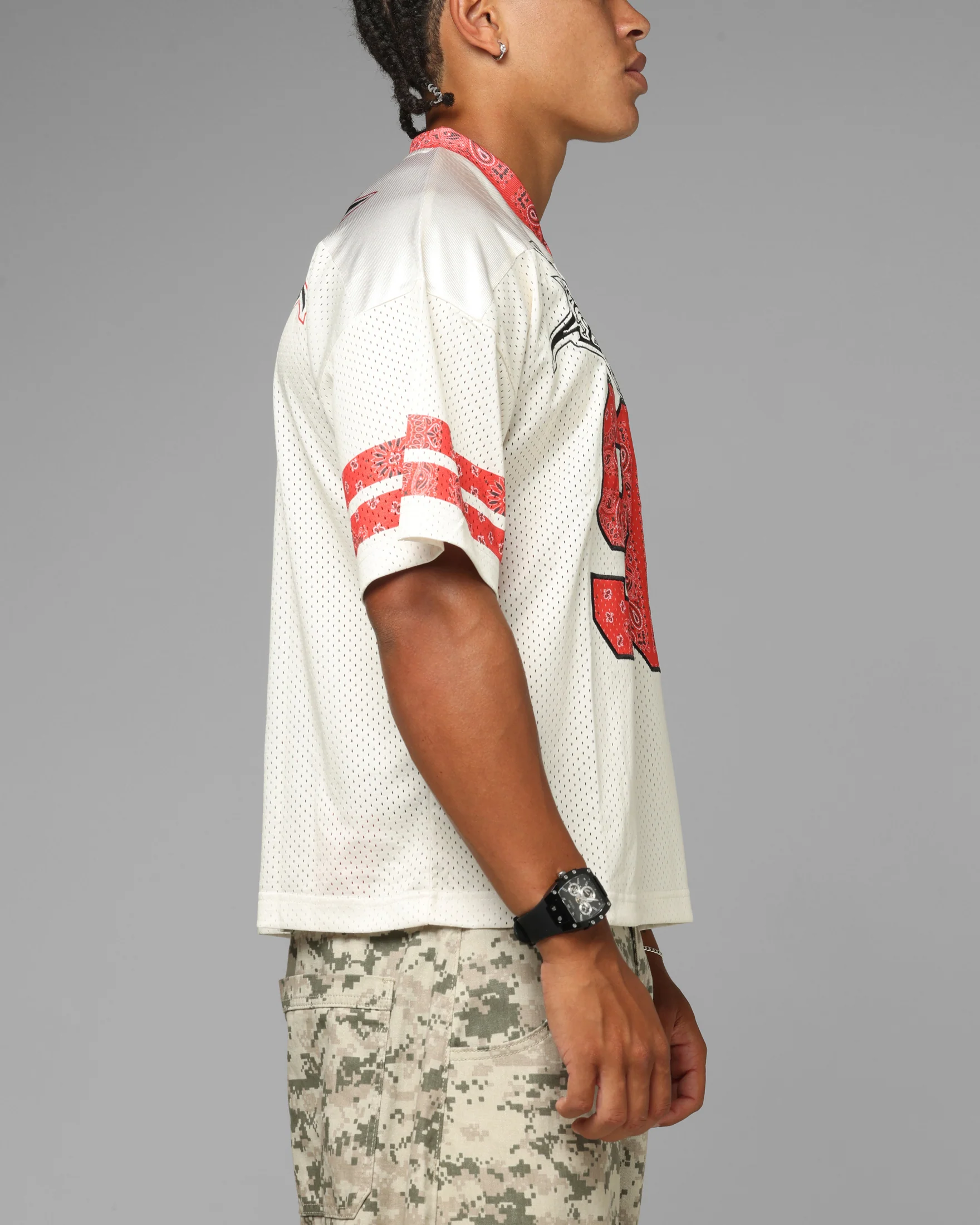 Loiter Hardcore Jersey Off White/Red - Image 5