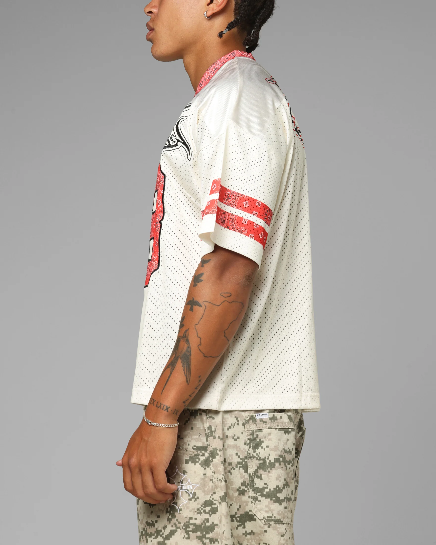 Loiter Hardcore Jersey Off White/Red - Image 6
