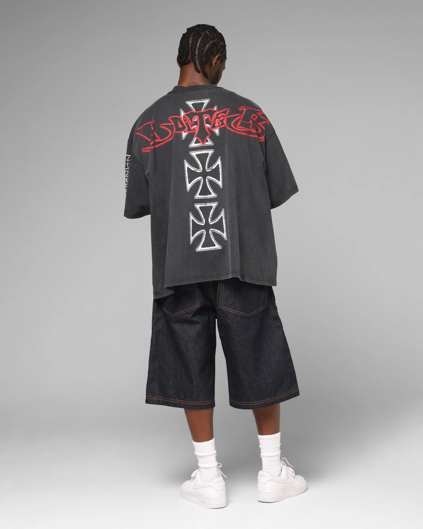 Loiter Hardcore Premium T-Shirt Washed Black - Image 3