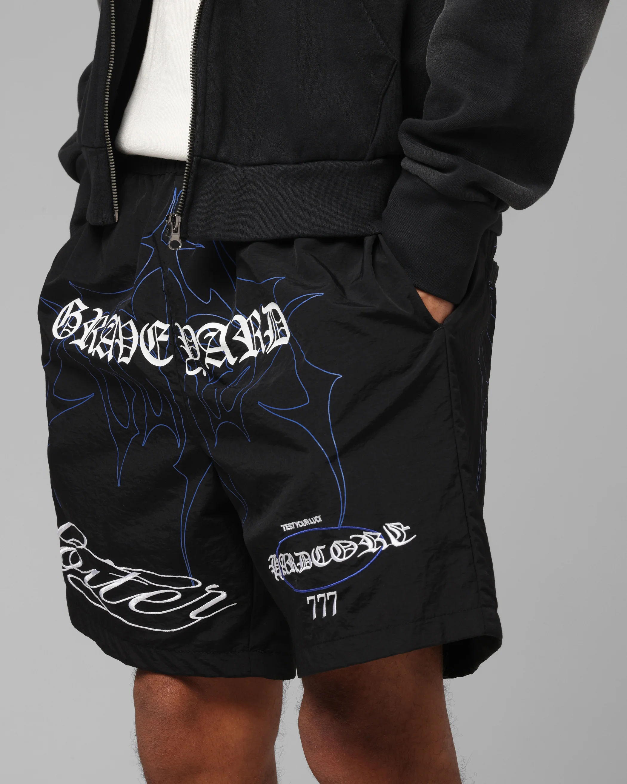Loiter Hardcore Walk Shorts Black - Image 3