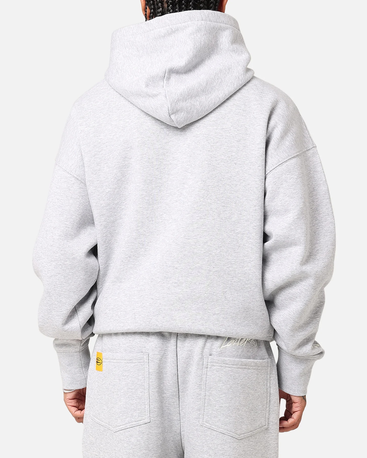 Loiter Hybrid Hoodie Grey Marle - Image 3