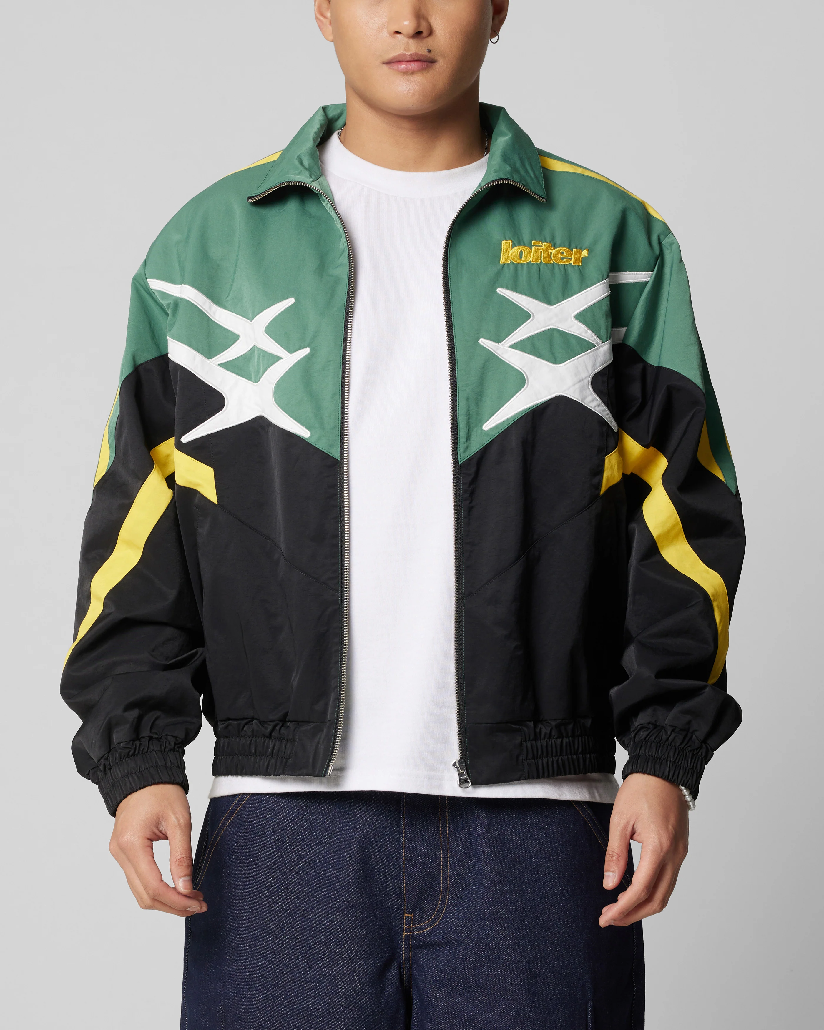 Hybrid Track Jacket Green/Yellow