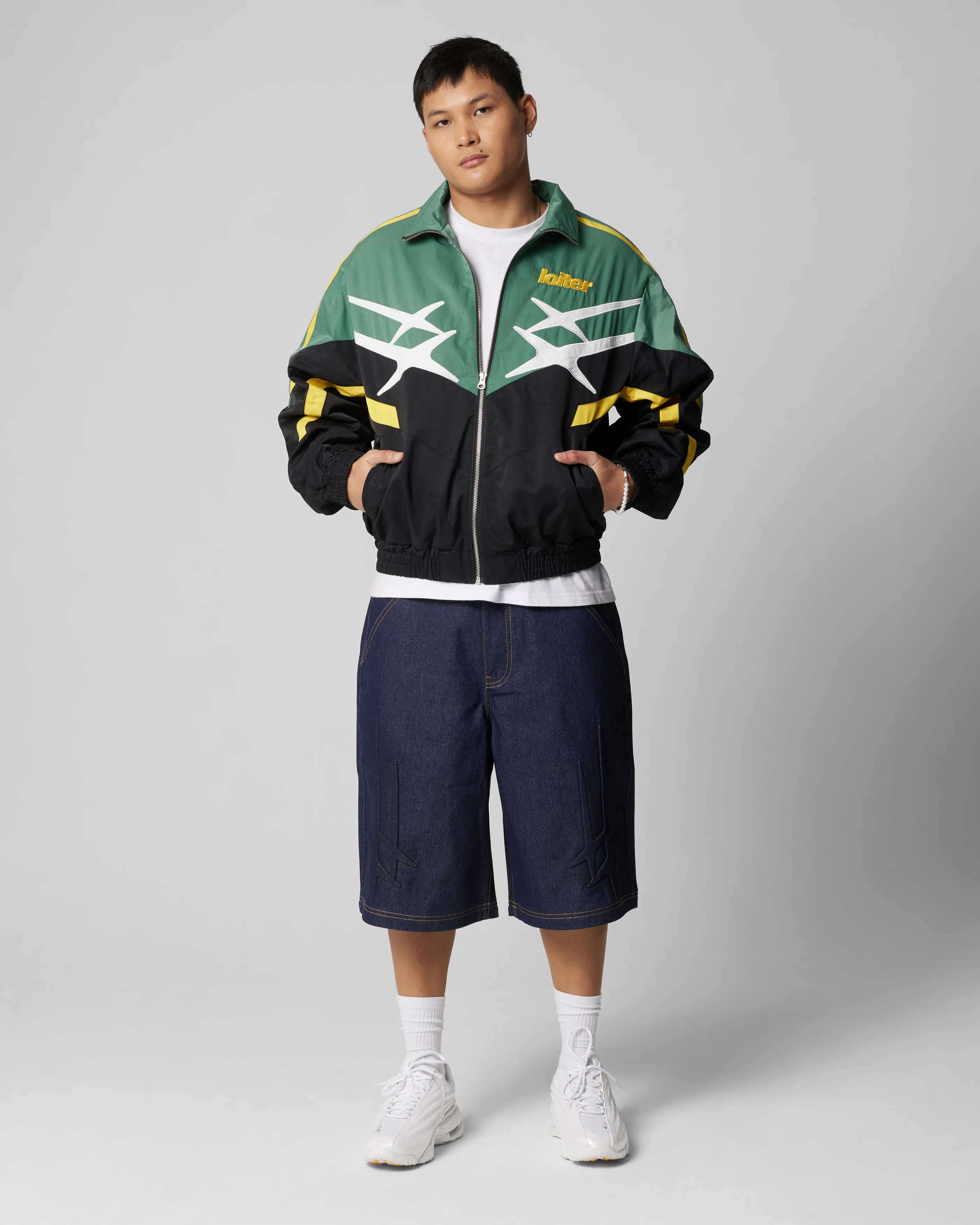 Hybrid Track Jacket Green/Yellow - Image 3