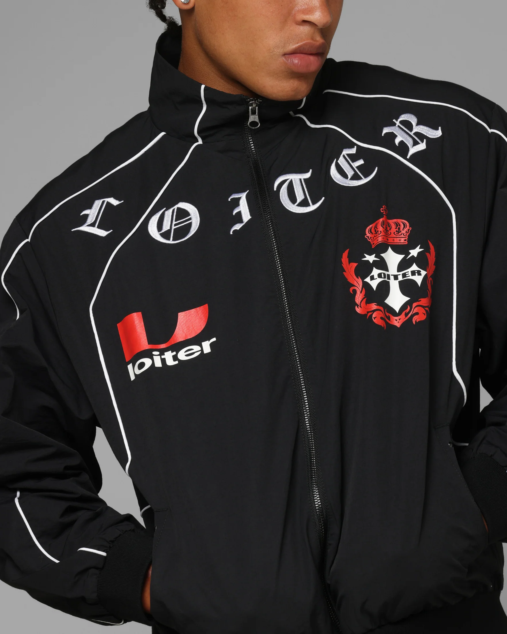 Loiter Imperial Track Jacket Black - Image 7