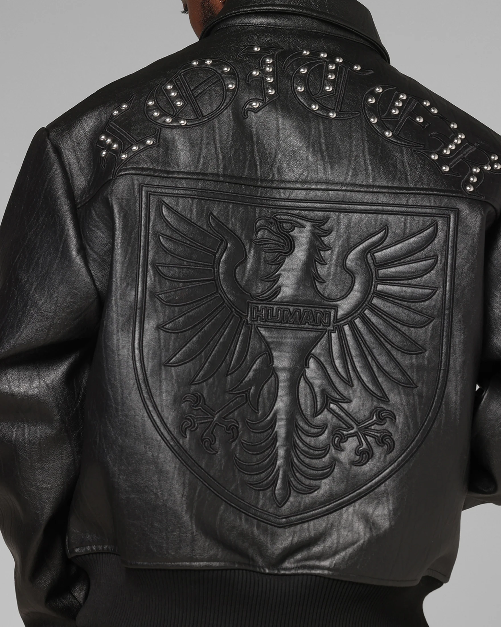 Loiter Imperial Vegan Leather Jacket Black - Image 7