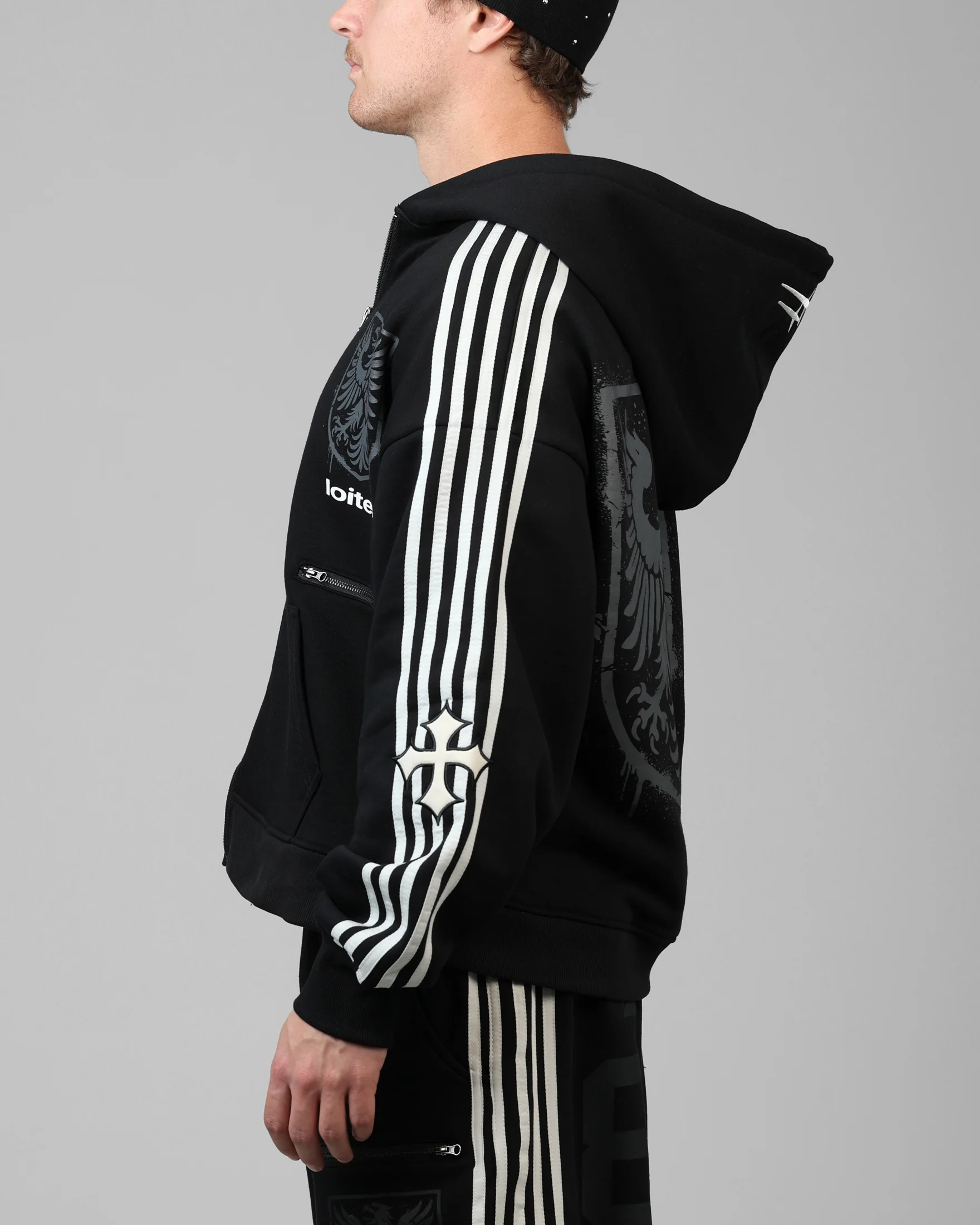 Imperial Zip Hoodie Black - Image 5