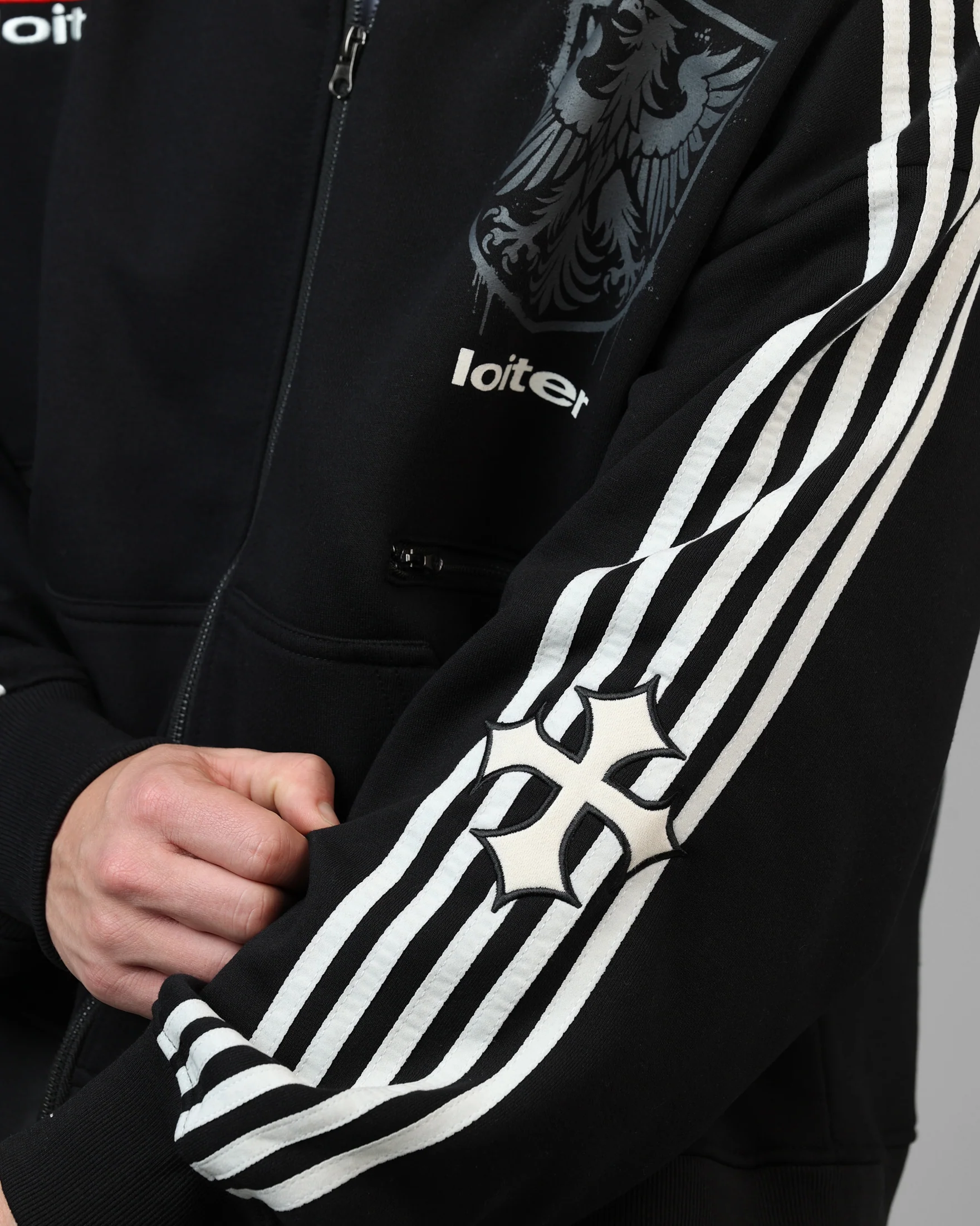 Imperial Zip Hoodie Black - Image 7